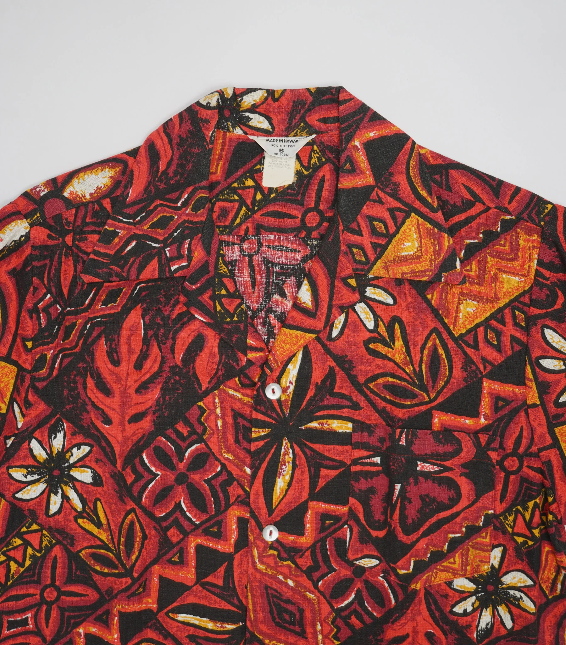 1970's Cotton Patterned Shirt S/S - Image 3