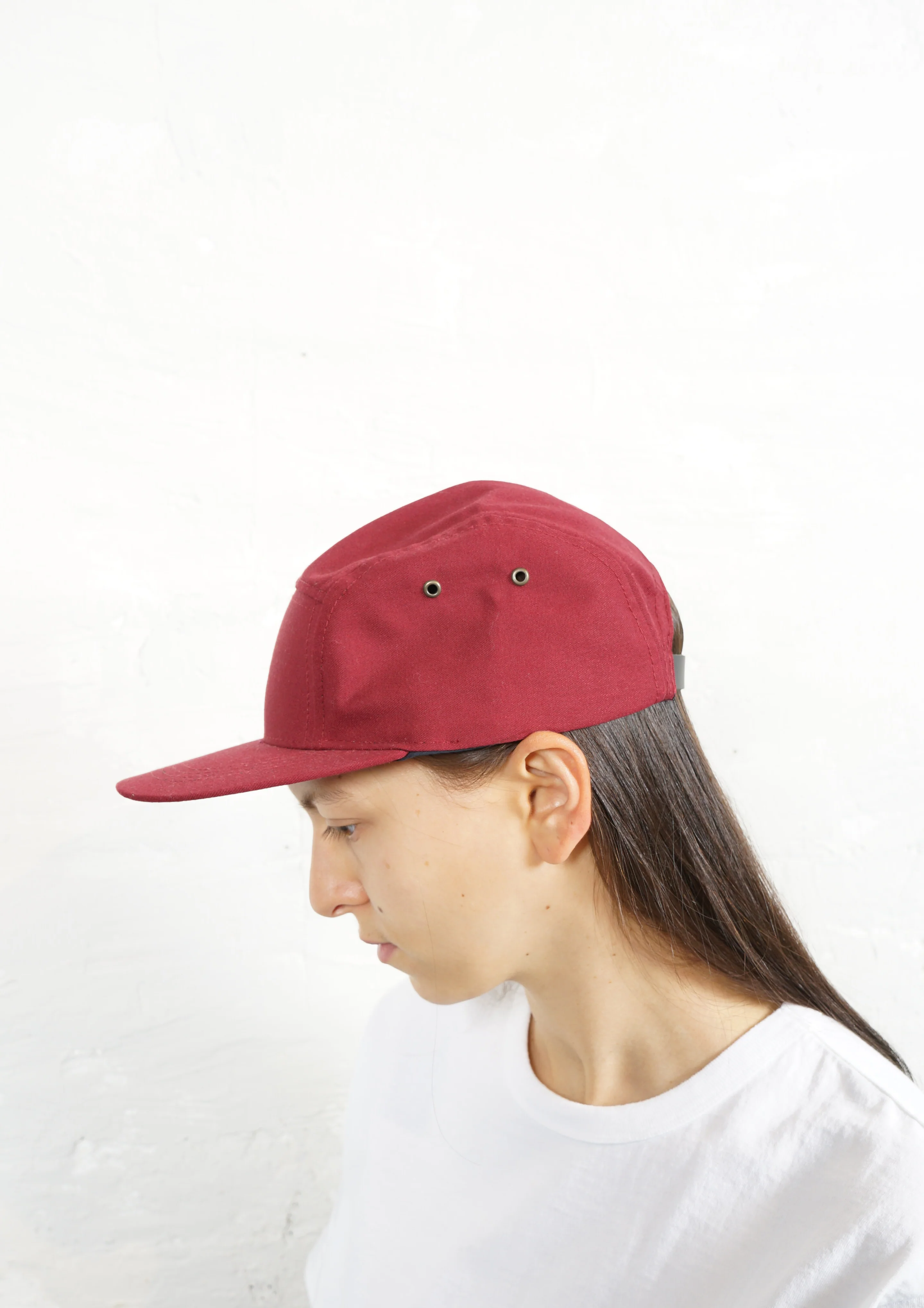 5-Panel Cap Made in USA Burgundy - Image 5