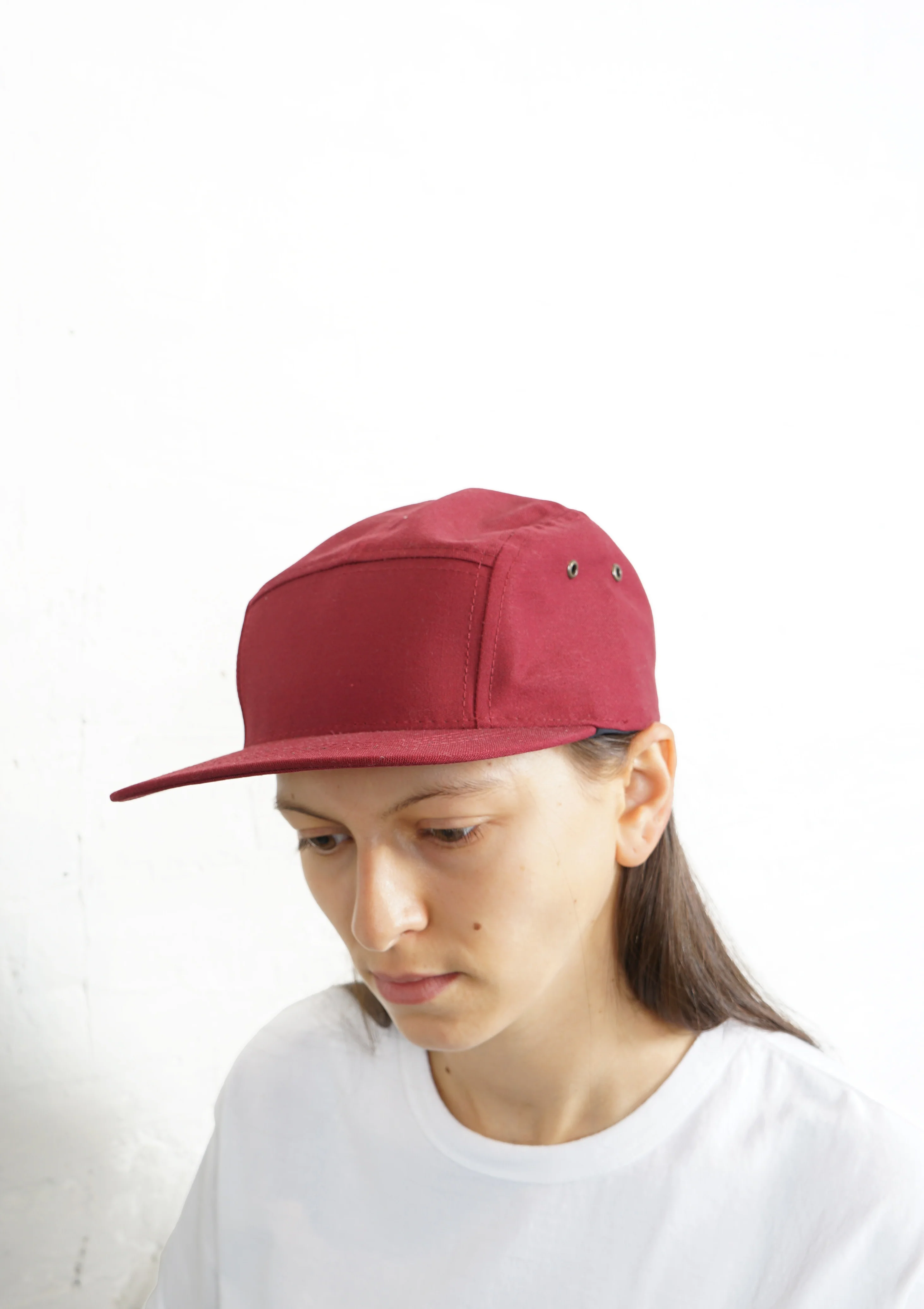 5-Panel Cap Made in USA Burgundy - Image 6