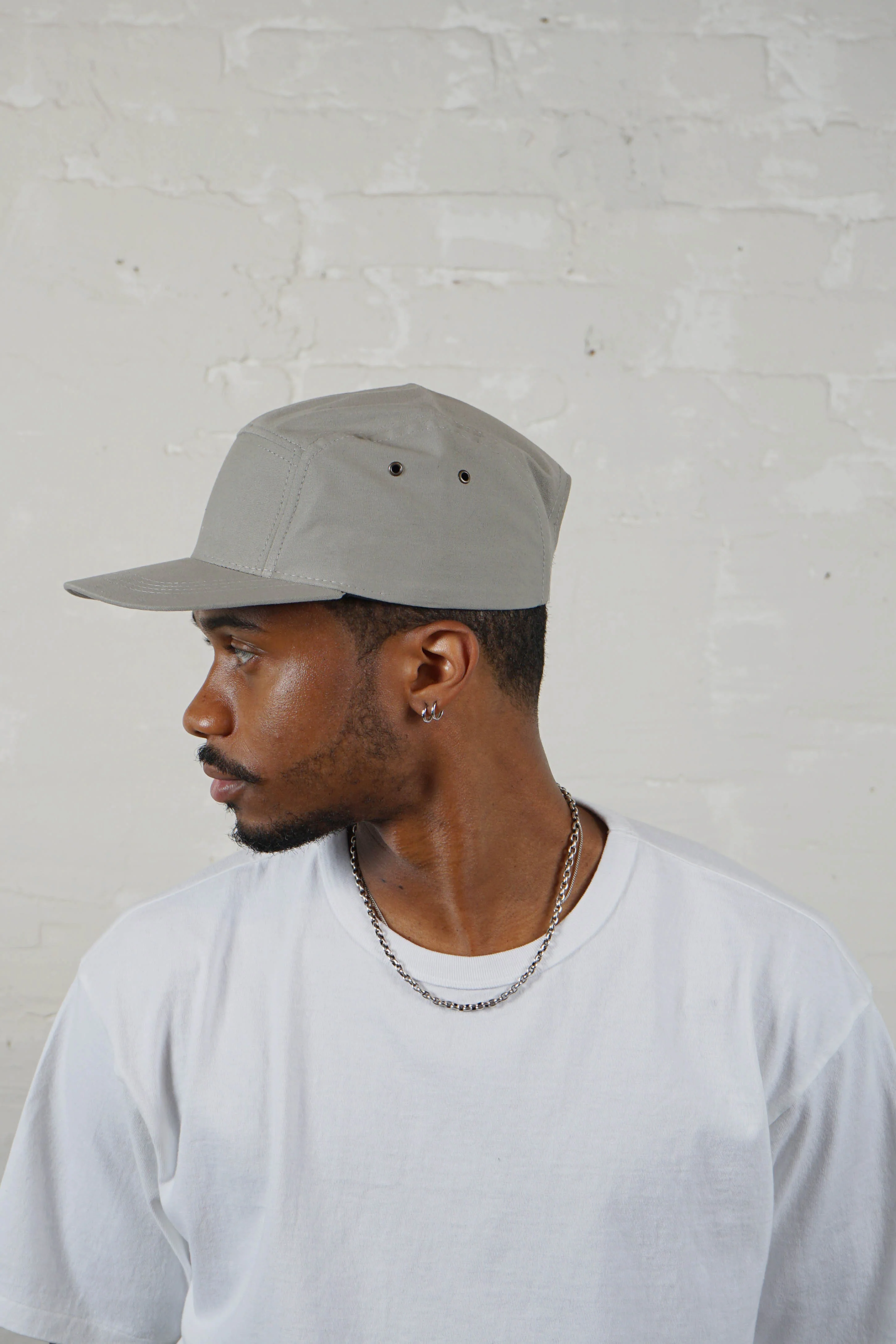 5-Panel Cap Made in USA Light Grey - Image 6