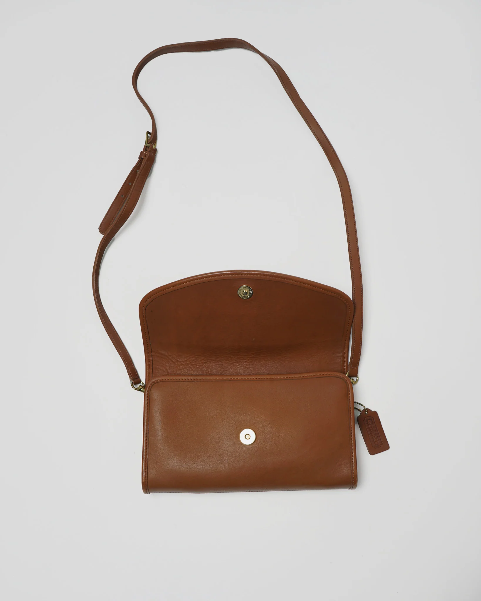 Leather Shoulder Bag / Tan - Image 3