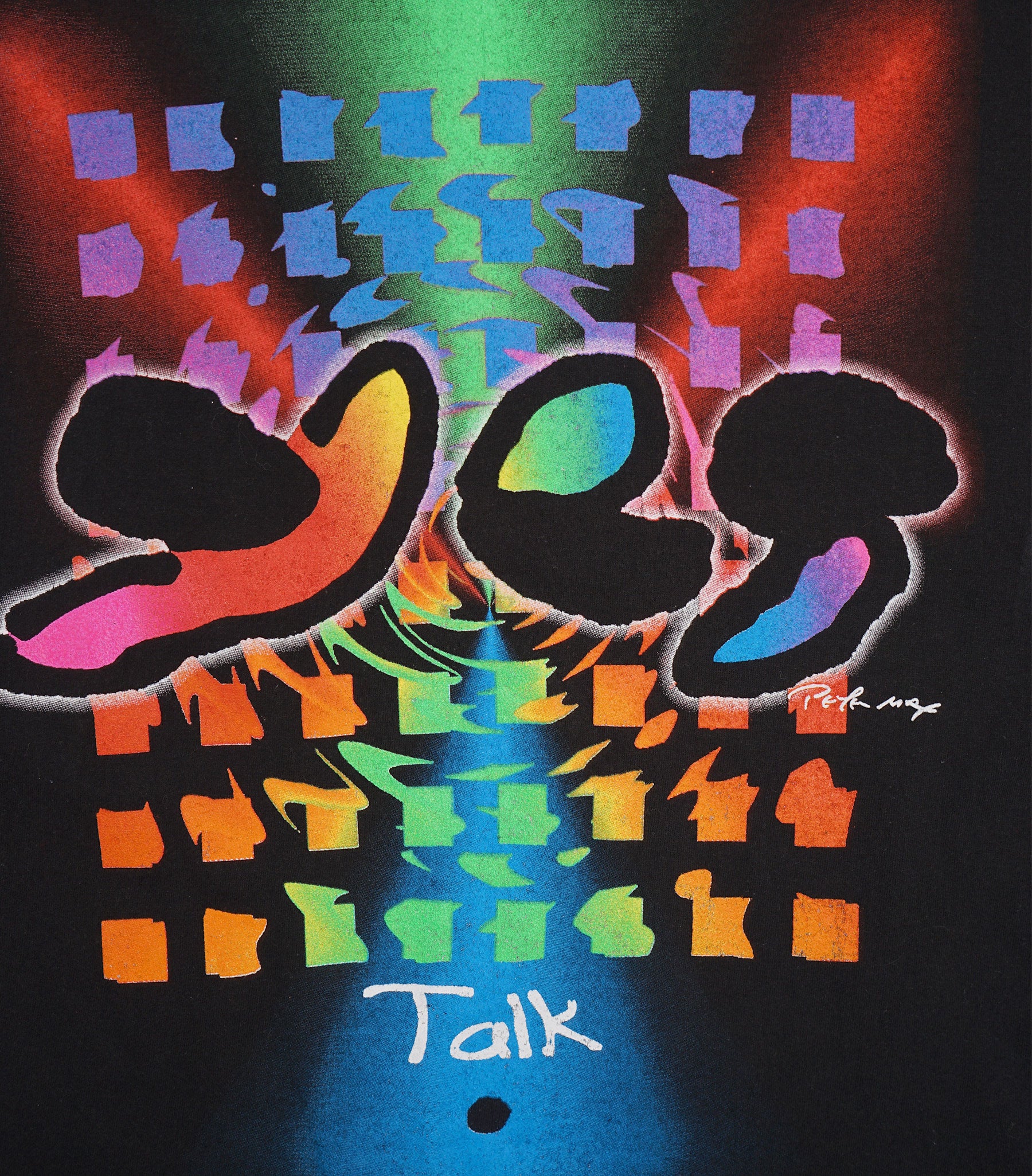 1994 Peter Max Talk Yes World Tour Tee - Image 4