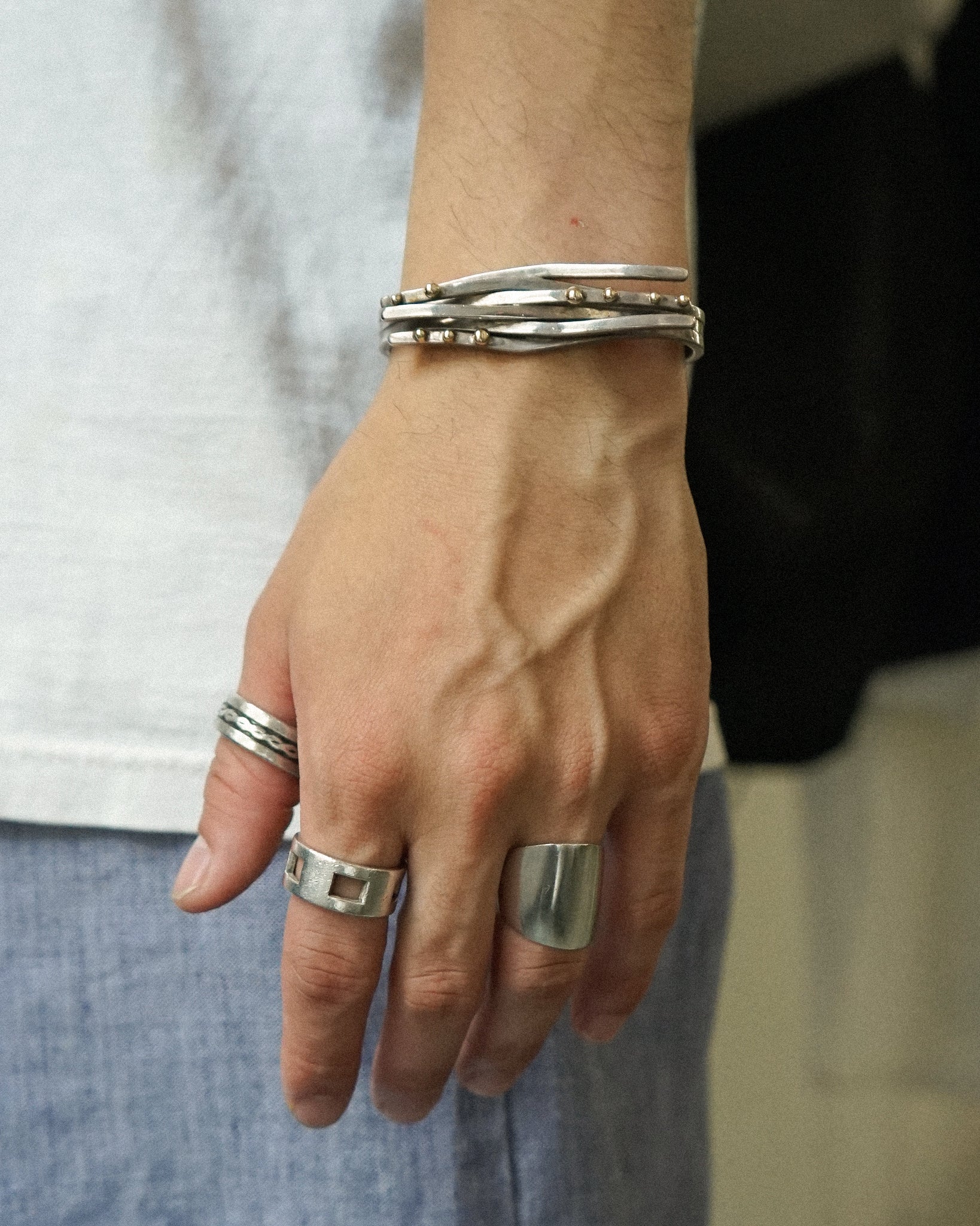 Silver Cuff Bracelet - Image 3