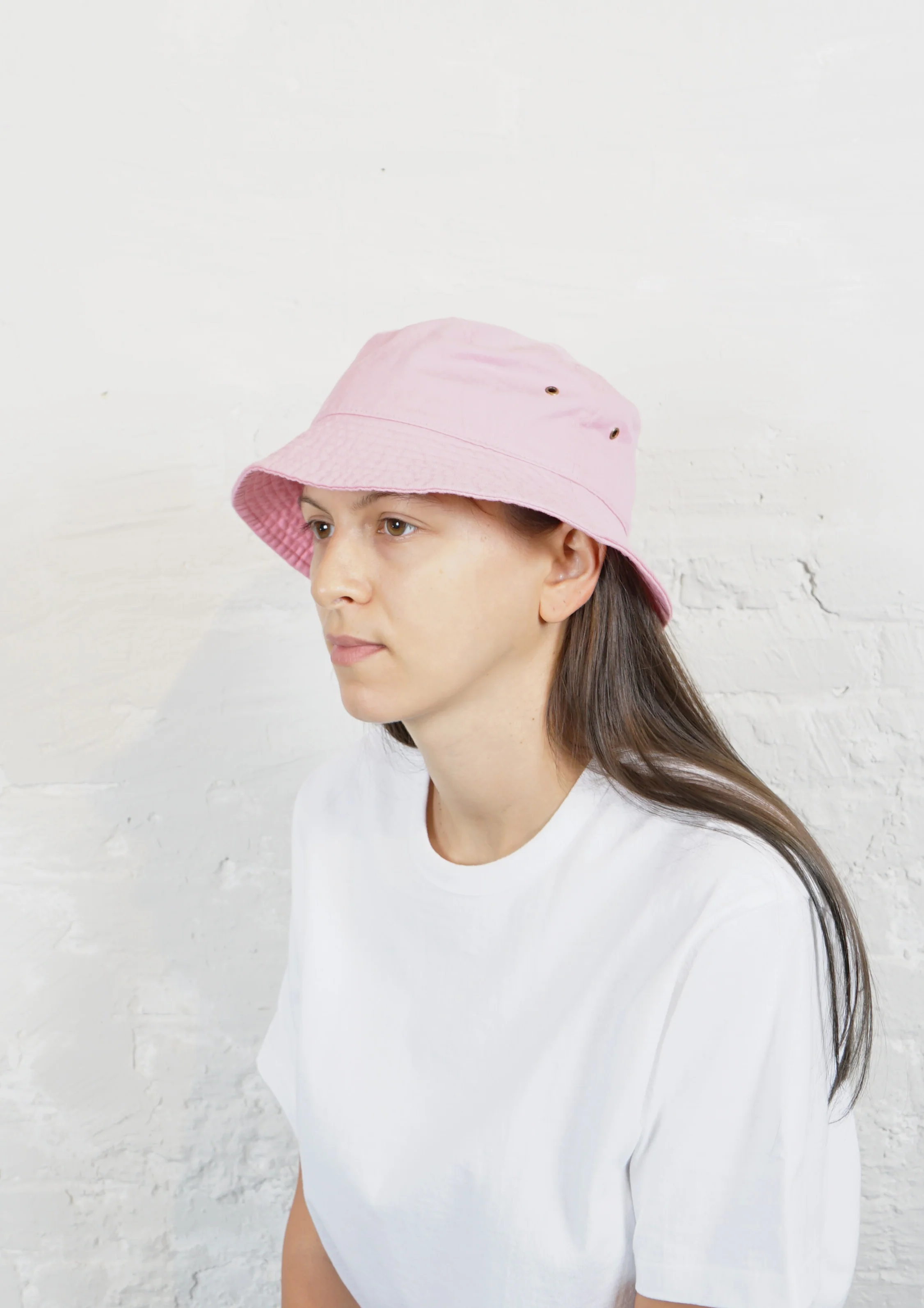 Cotton Bucket Hat Light Pink - Image 3
