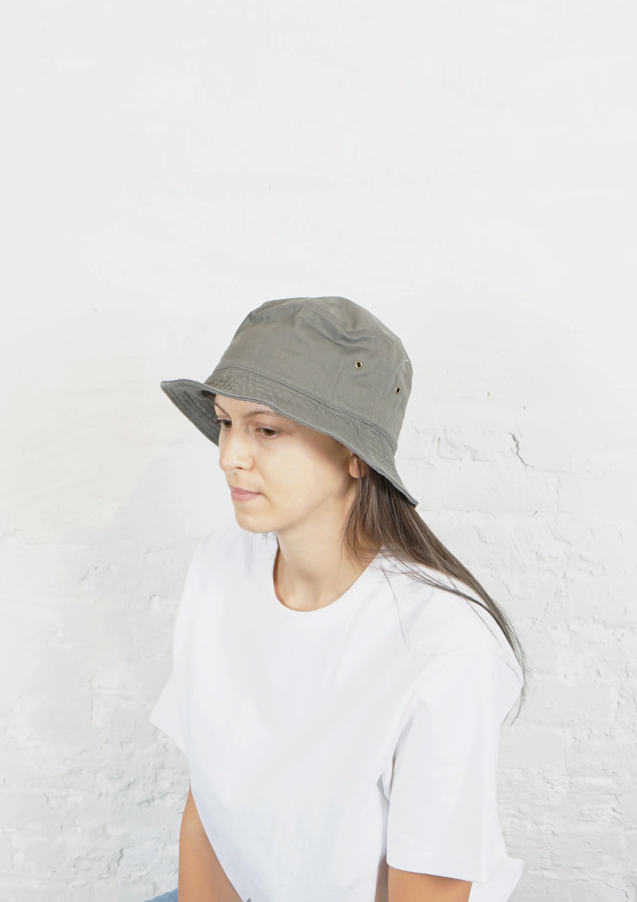 Cotton Bucket Hat Olive - Image 3