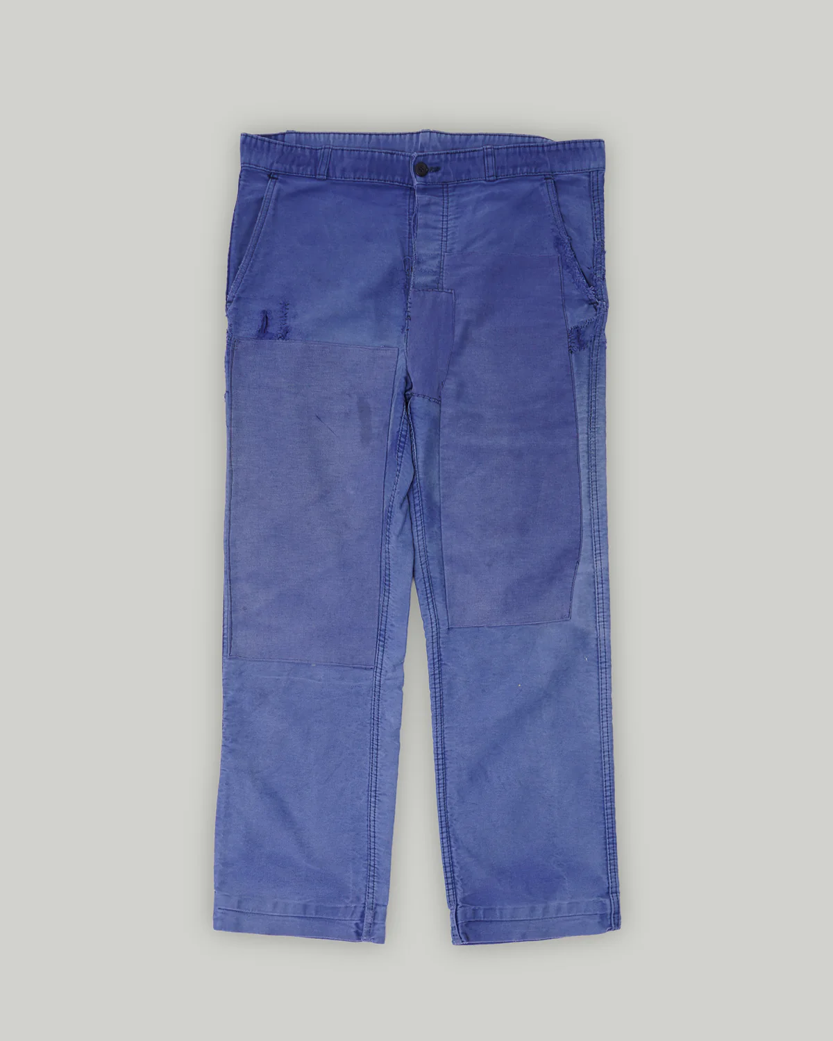 Distressed French Moleskin Work Trousers / Size: 37 - Image 3