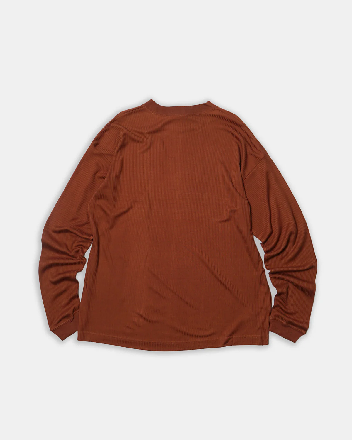 Silk Rib Tee L/S / Brown - Image 5