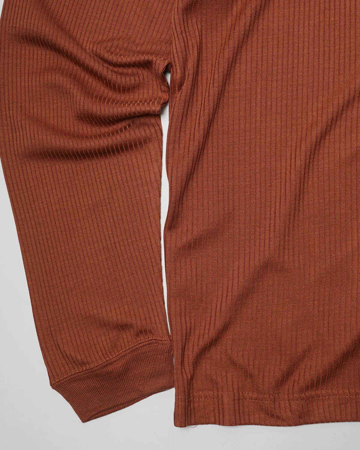 Silk Rib Tee L/S / Brown - Image 7