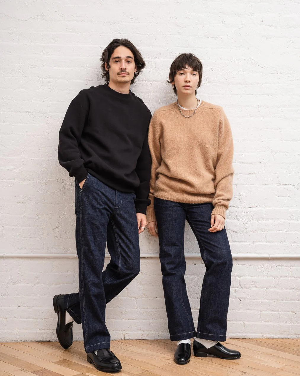 Brushed Shetland Sweater Crew Neck / Beige - Image 10