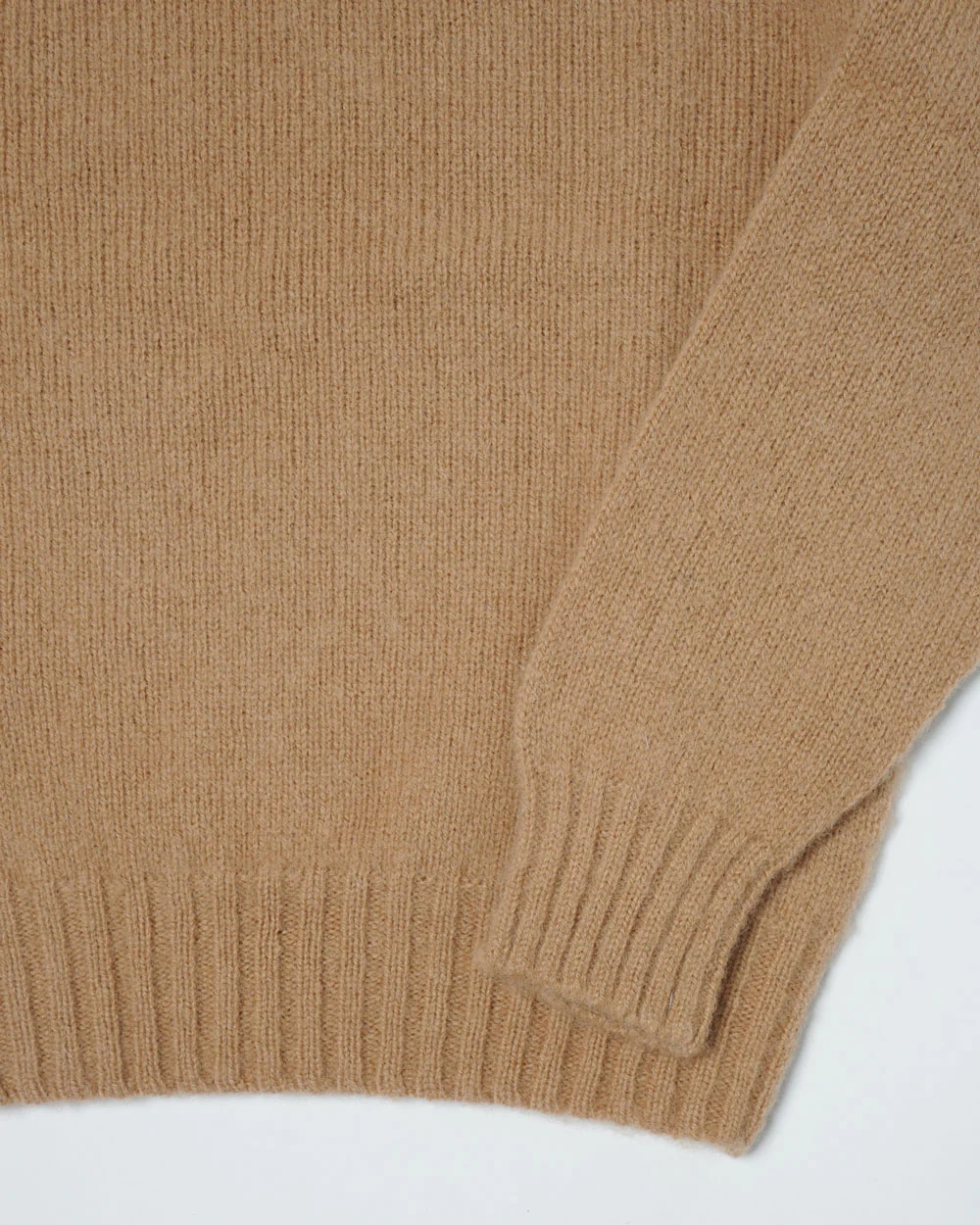 Brushed Shetland Sweater Crew Neck / Beige - Image 4
