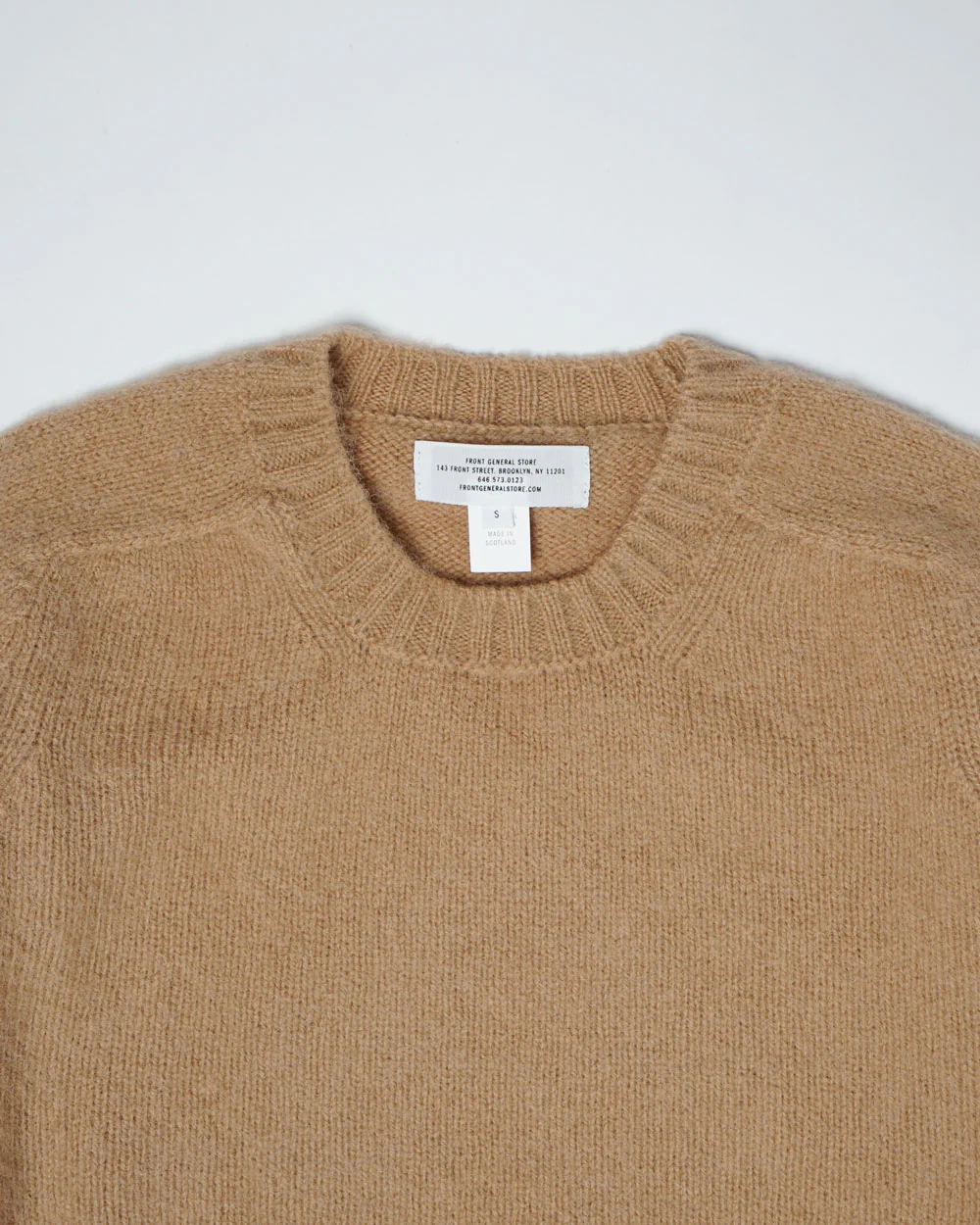Brushed Shetland Sweater Crew Neck / Beige - Image 5