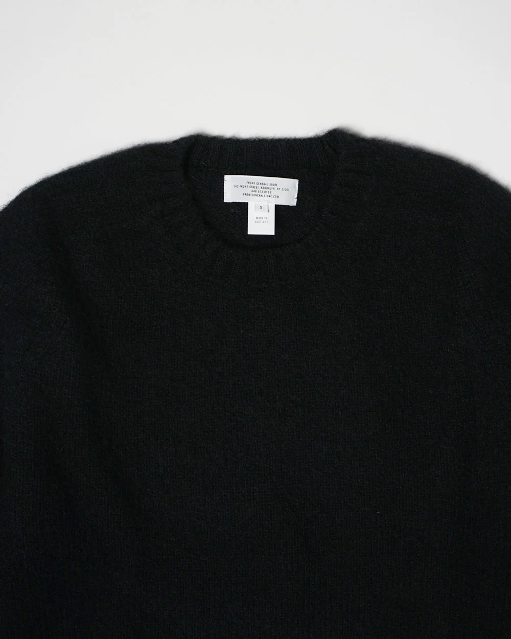 Brushed Shetland Sweater Crew Neck / Black - Image 3