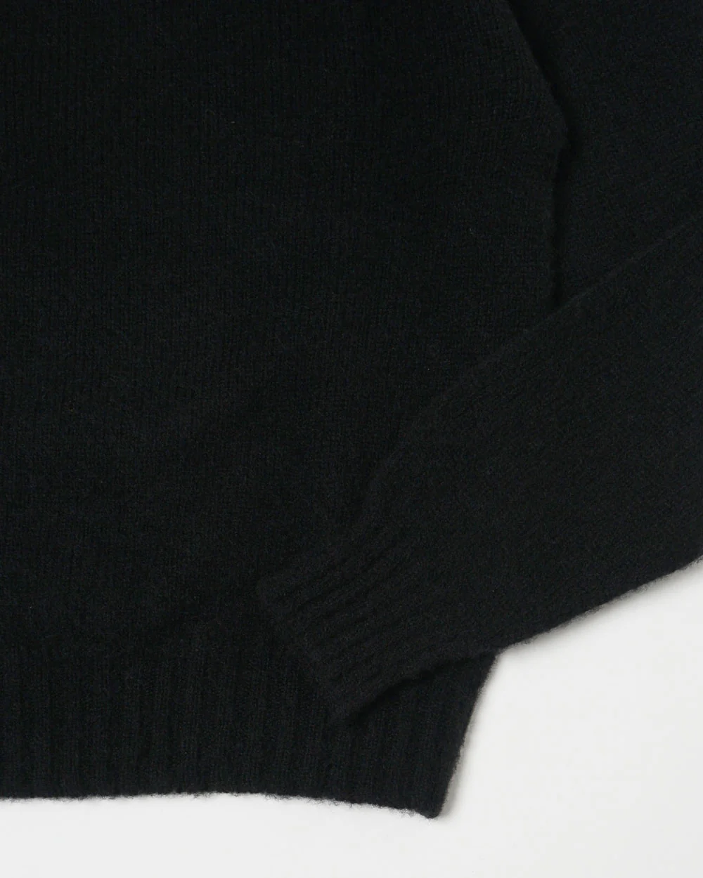 Brushed Shetland Sweater Crew Neck / Black - Image 4