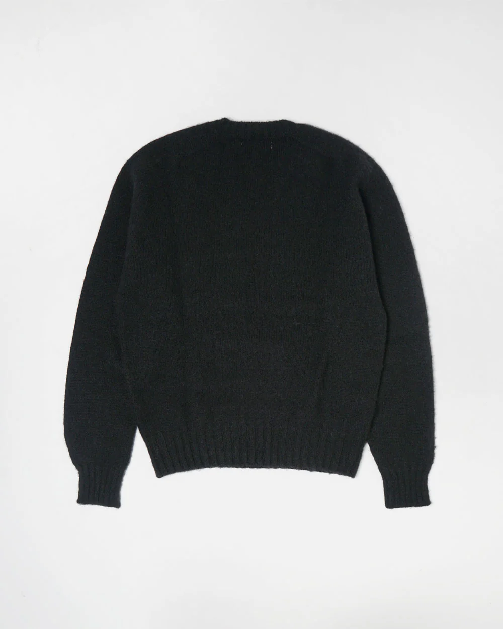 Brushed Shetland Sweater Crew Neck / Black - Image 5