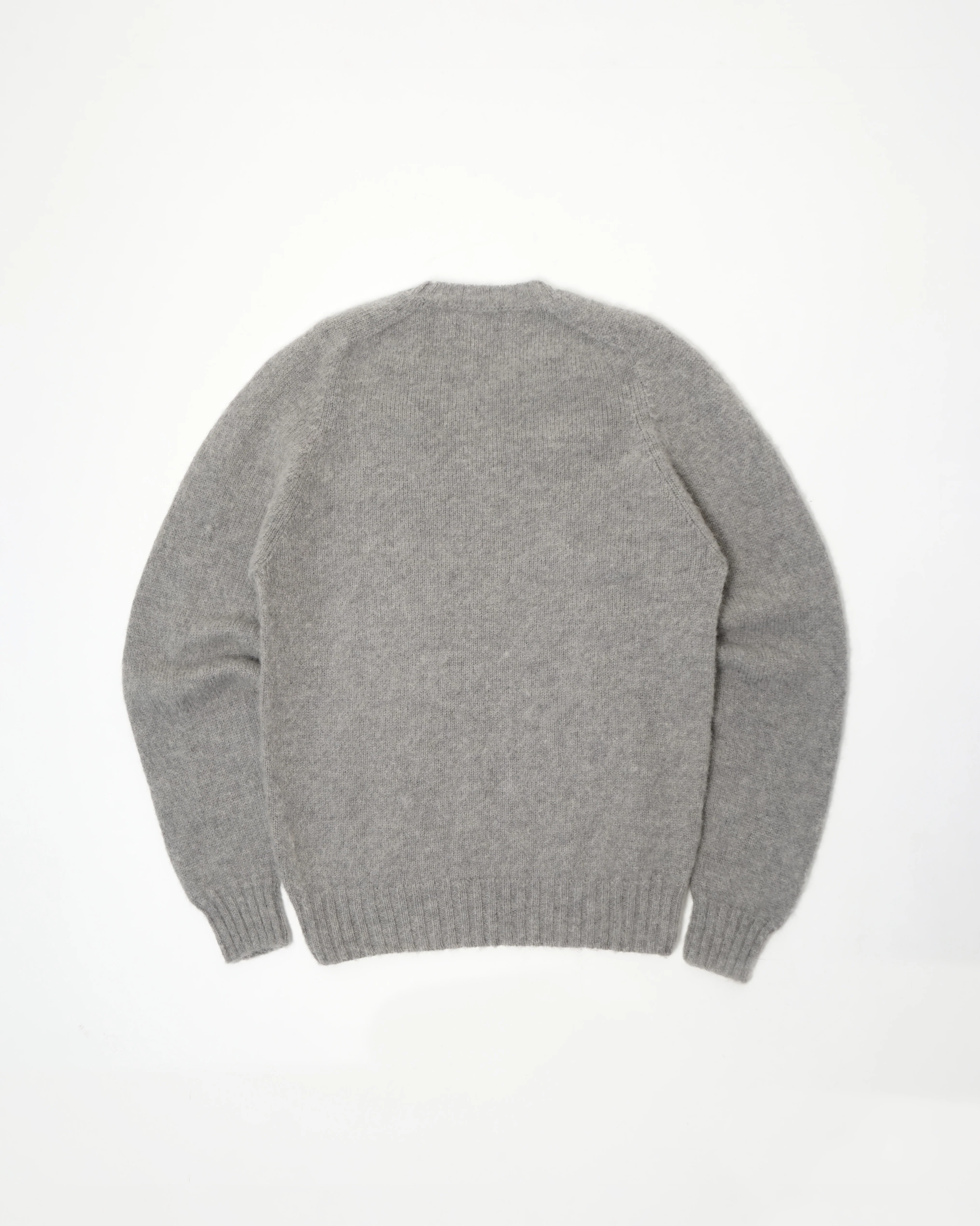 Brushed Shetland Sweater Crew Neck / Gray - Image 4