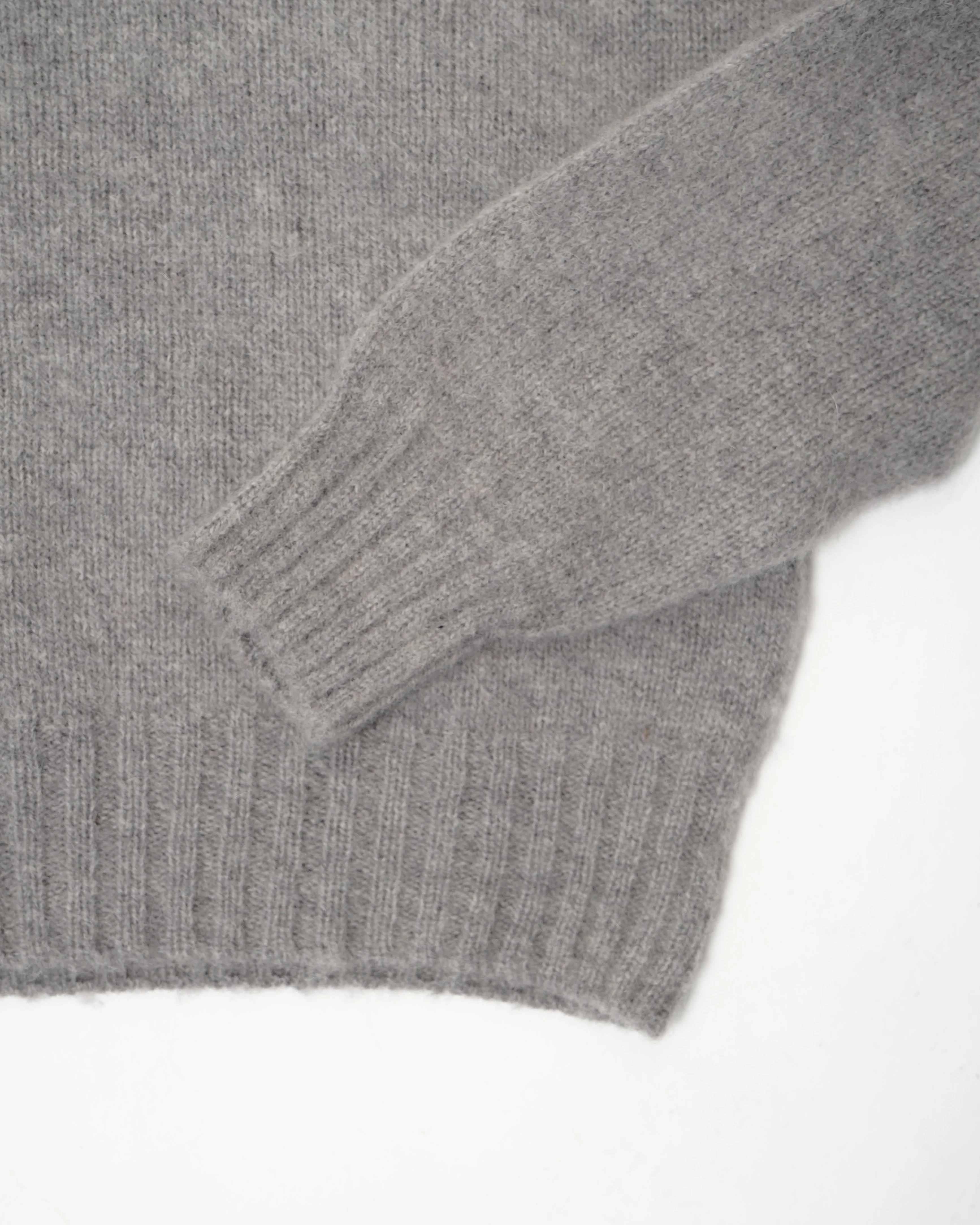 Brushed Shetland Sweater Crew Neck / Gray - Image 6