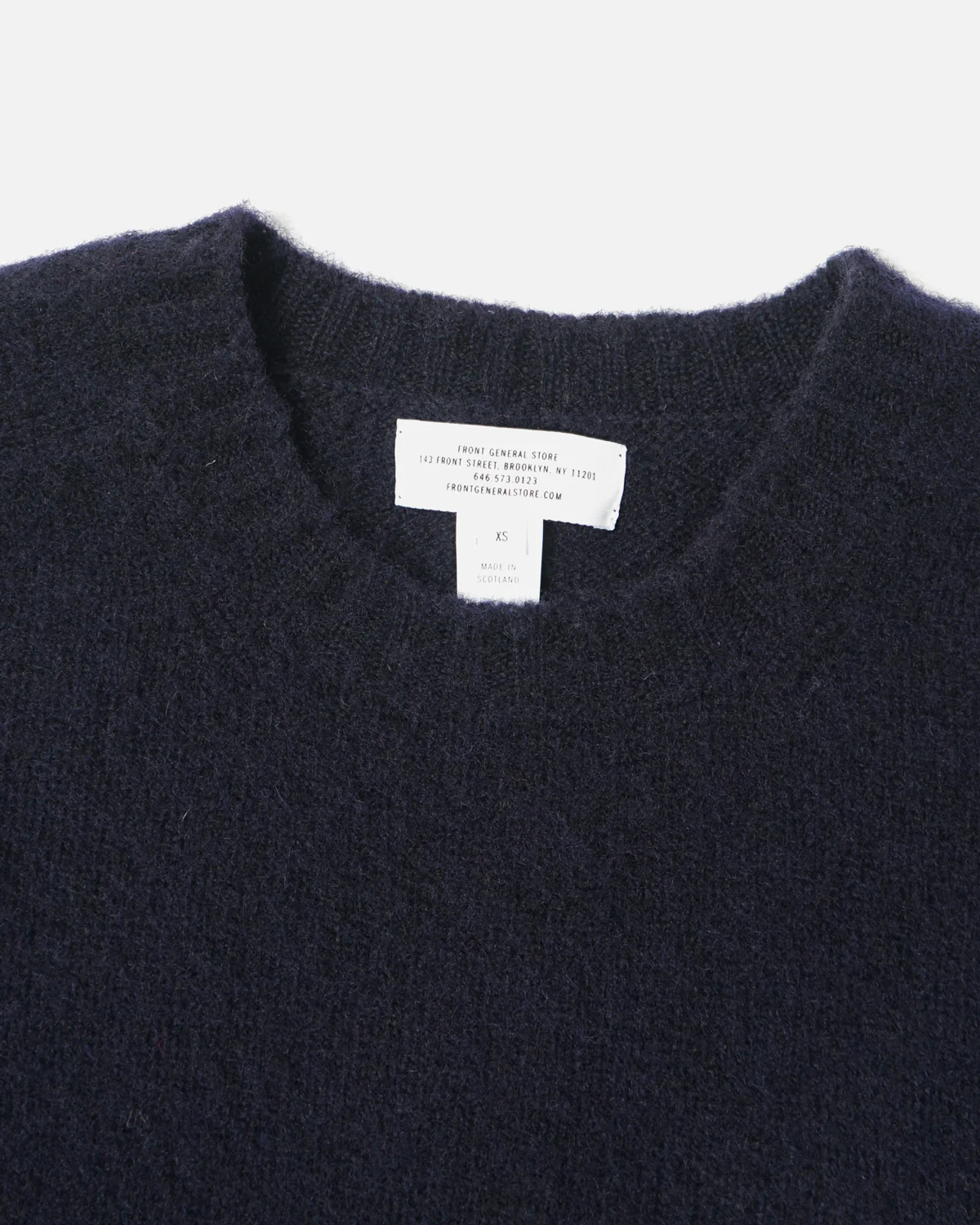 Brushed Shetland Sweater Crew Neck / Navy - Image 6