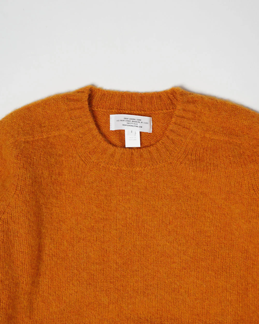 Brushed Shetland Sweater Crew Neck / Orange - Image 8