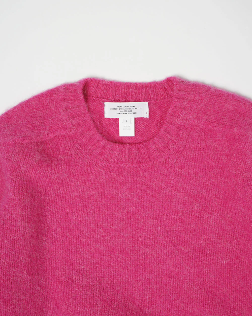 Brushed Shetland Sweater Crew Neck / Pink - Image 6