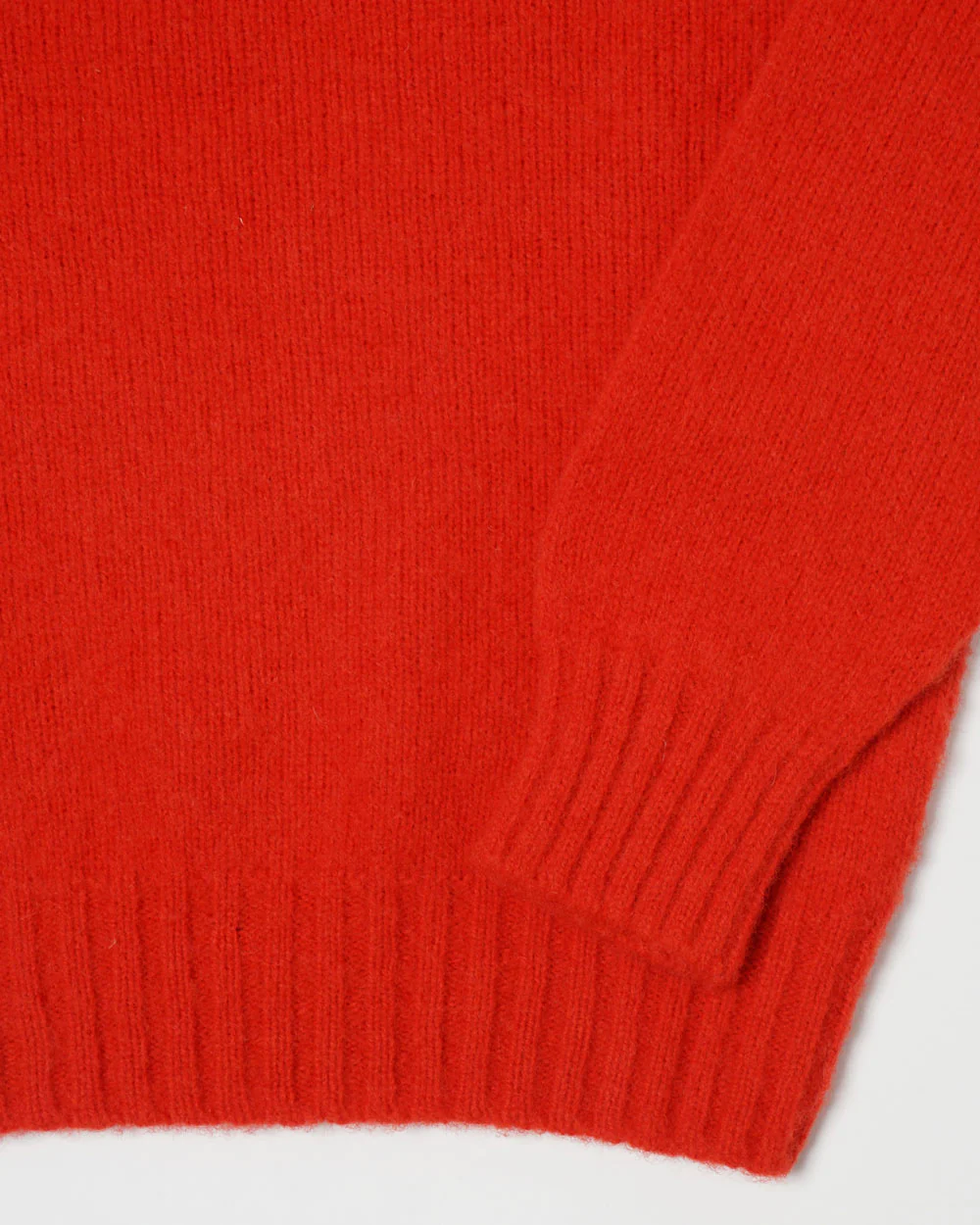 Brushed Shetland Sweater Crew Neck / Red - Image 8