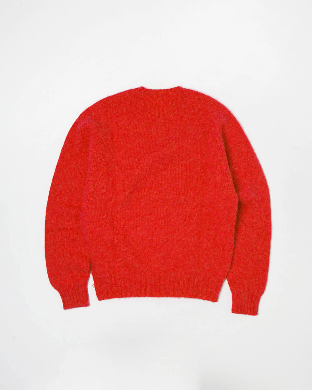 Brushed Shetland Sweater Crew Neck / Red - Image 9
