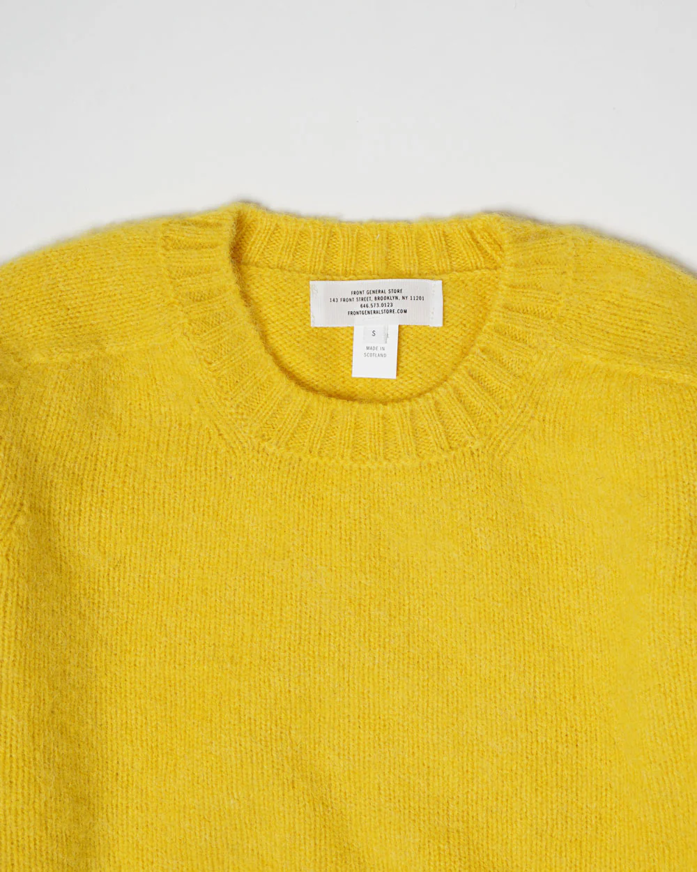 Brushed Shetland Sweater Crew Neck / Yellow - Image 11