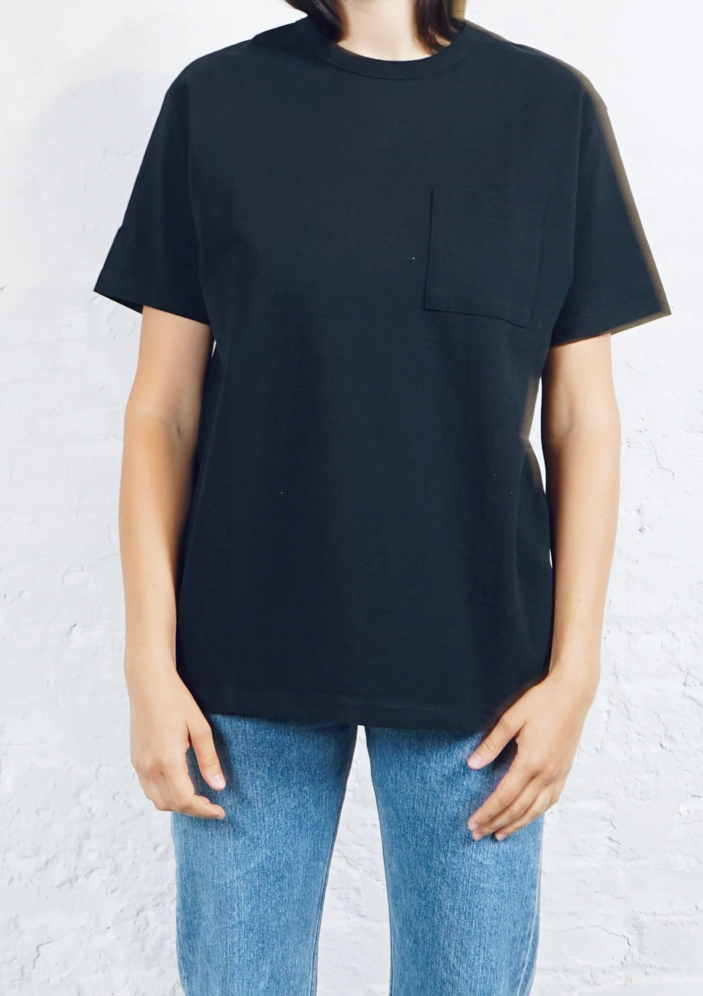 Heavy-weight Pocket T-shirt /  Black - Image 3