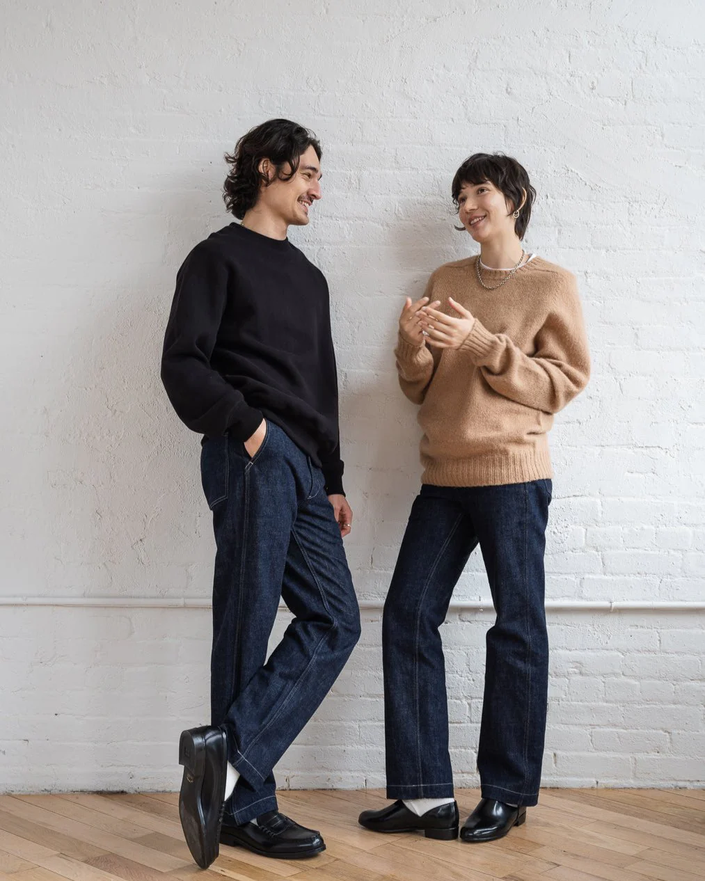 Brushed Shetland Sweater Crew Neck / Beige - Image 11