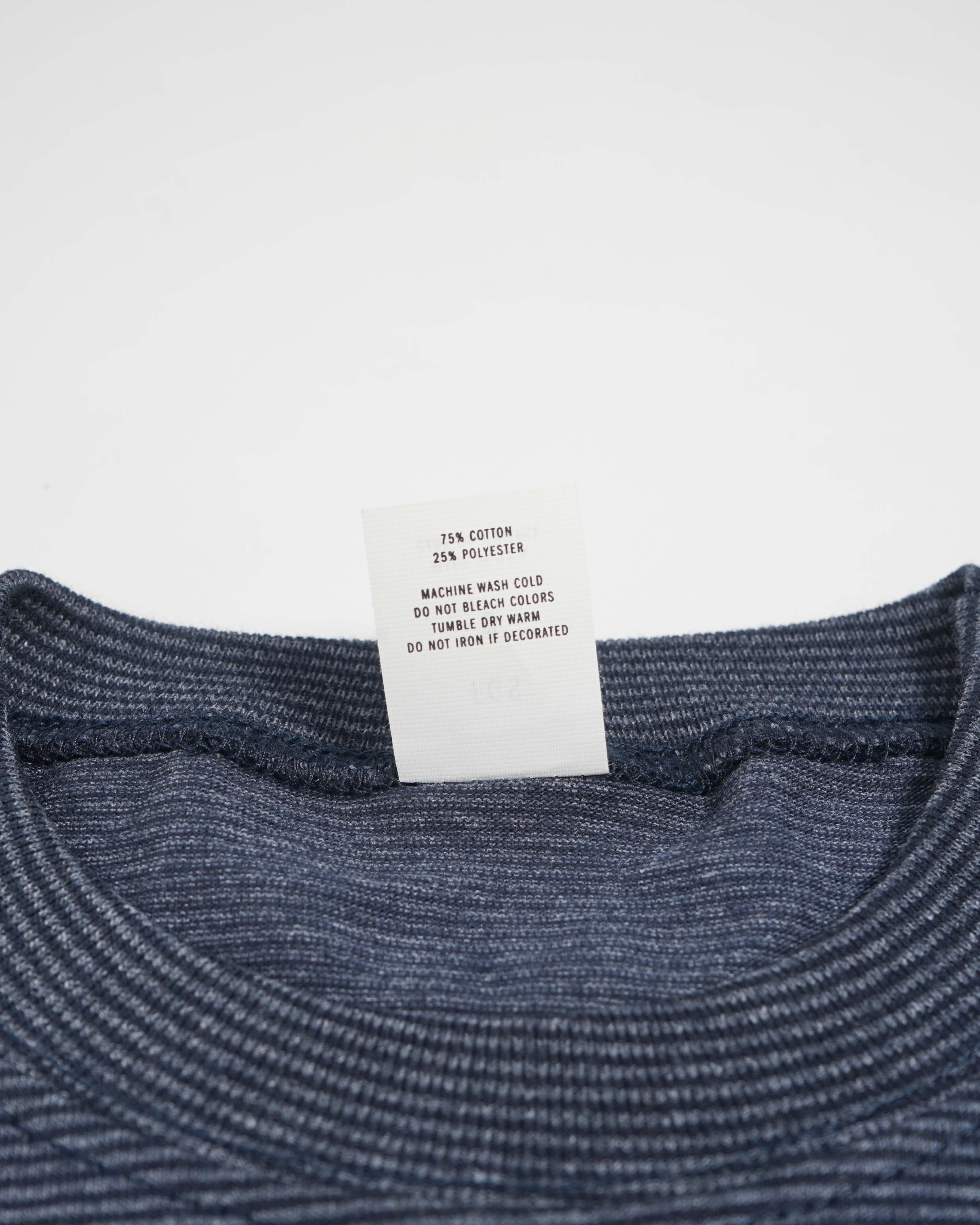 Micro Stripe T-shirt / Dark Blue - Image 10