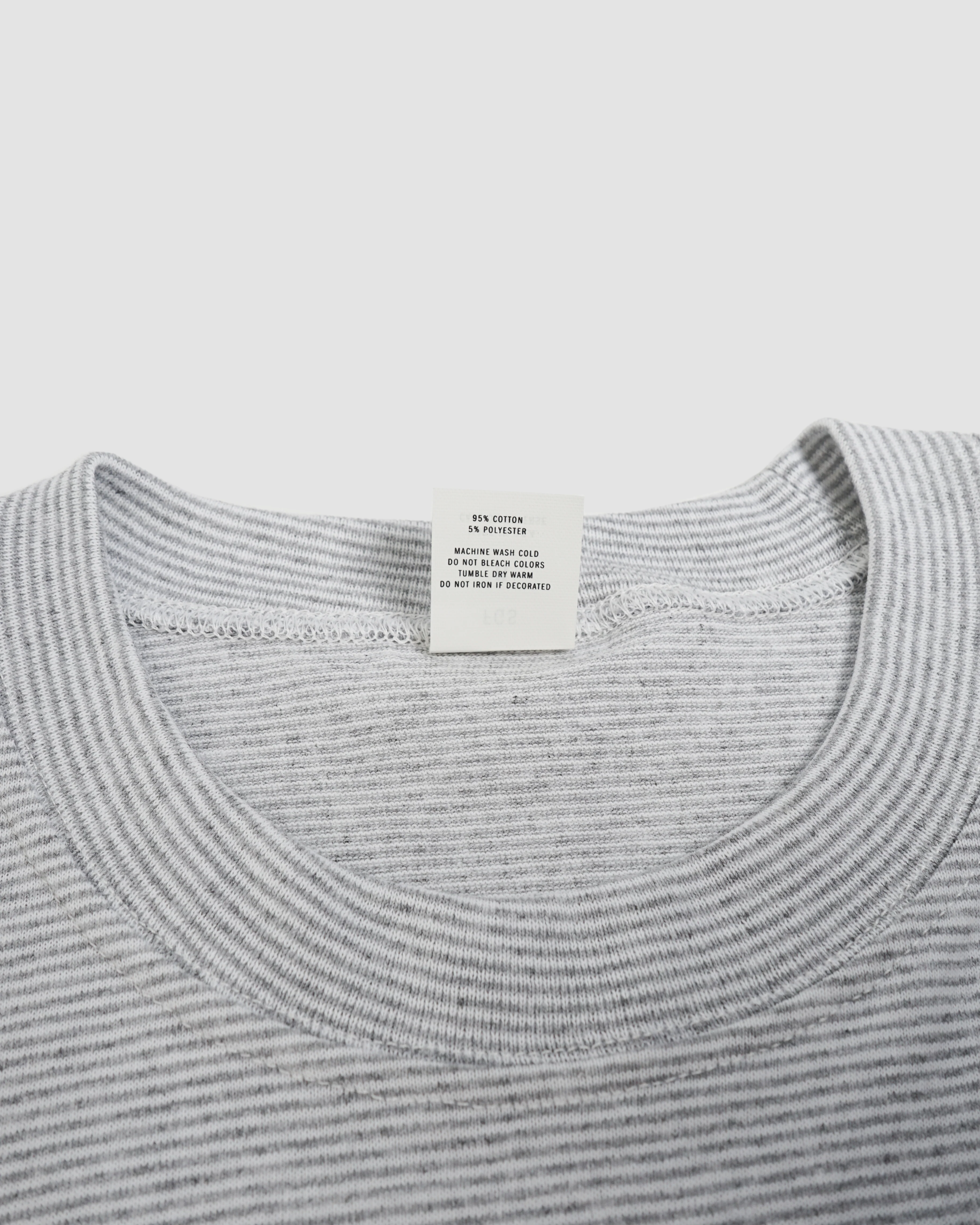 Micro Stripe T-shirt / Light Gray - Image 10