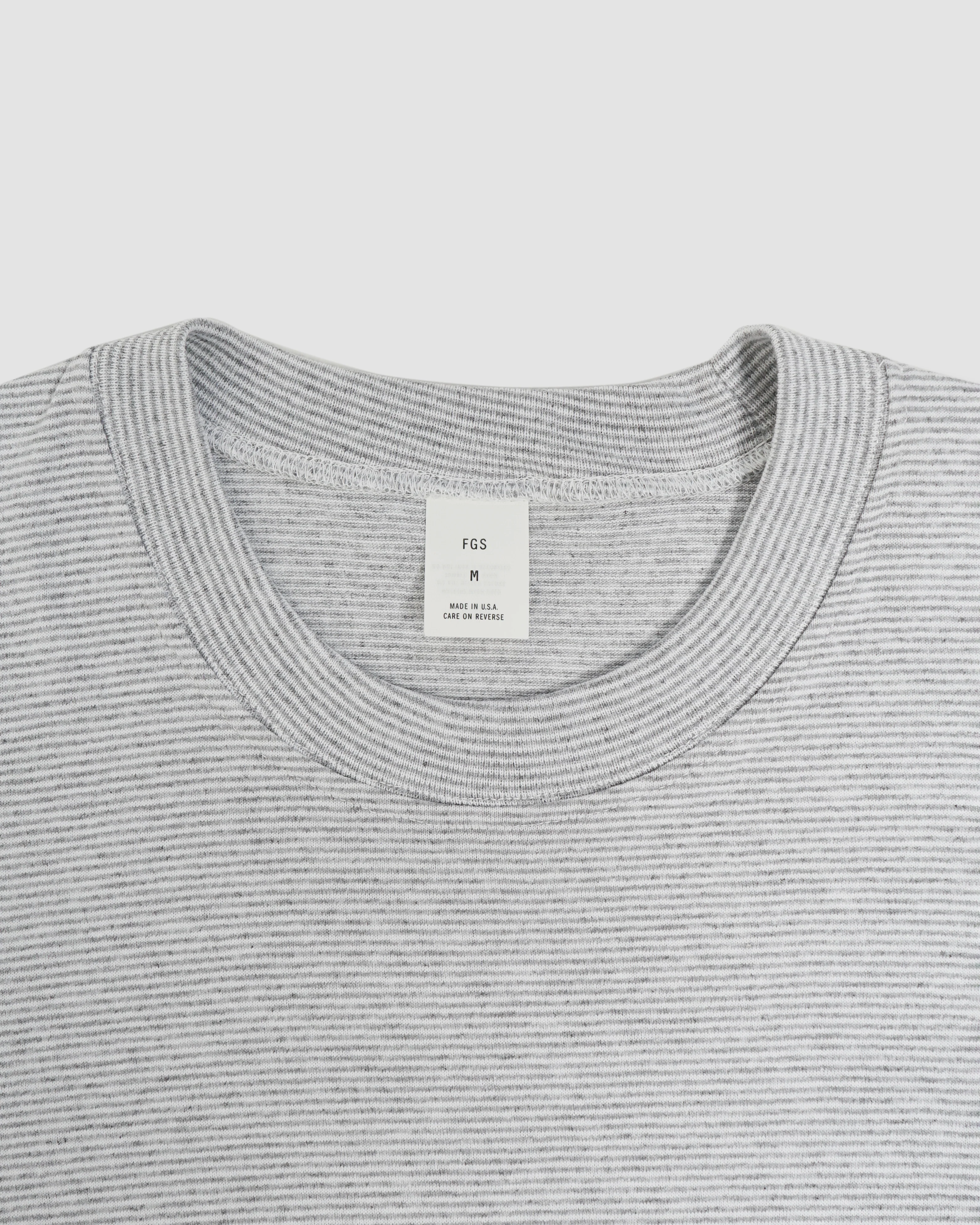 Micro Stripe T-shirt / Light Gray - Image 11