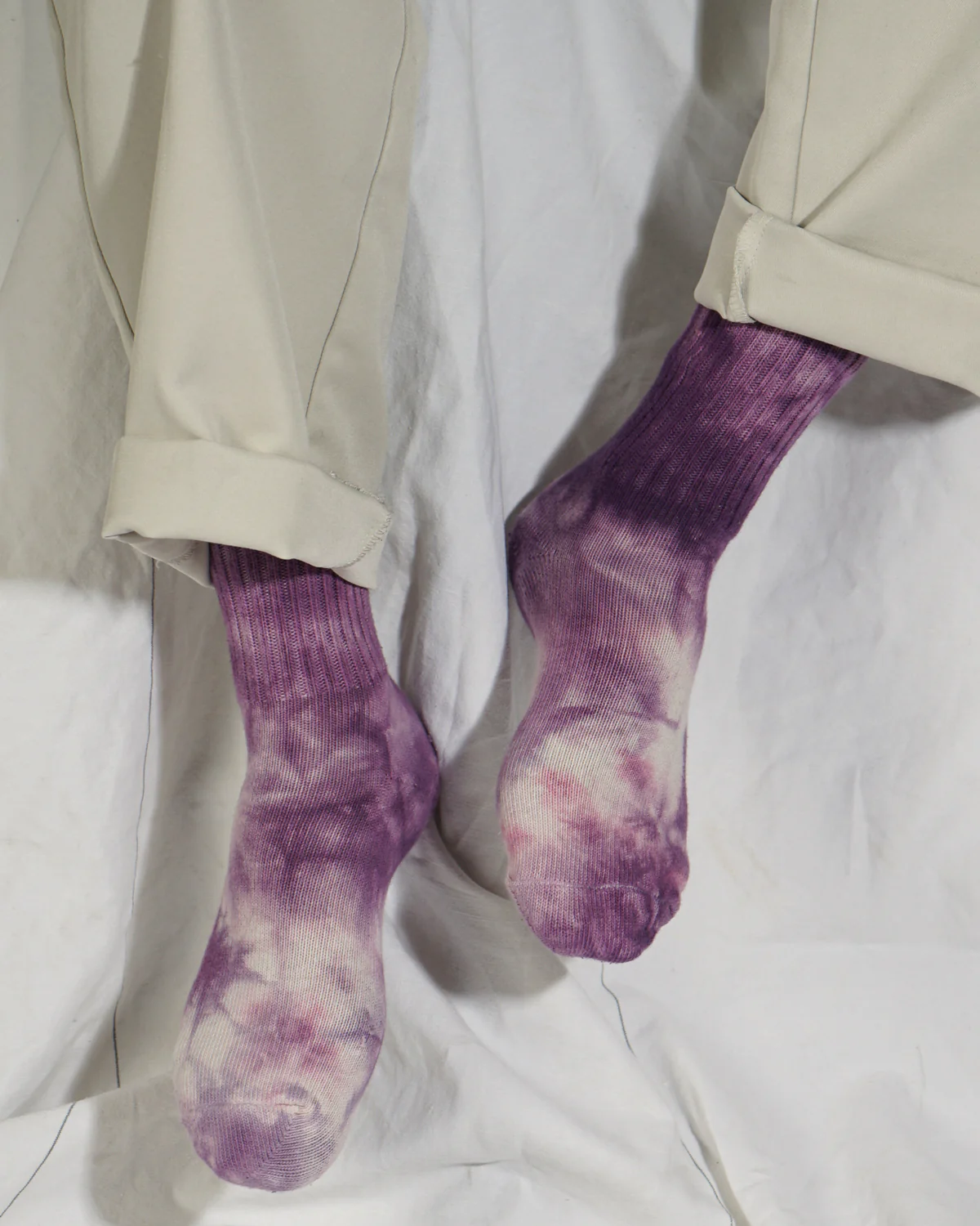 Silket Tie Dye Half Socks / Purple - Image 3