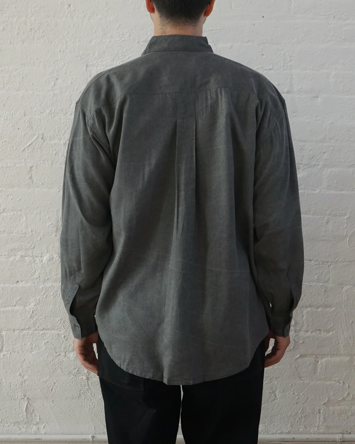 Pigment Dye Rayon Shirt / Gray - Image 5