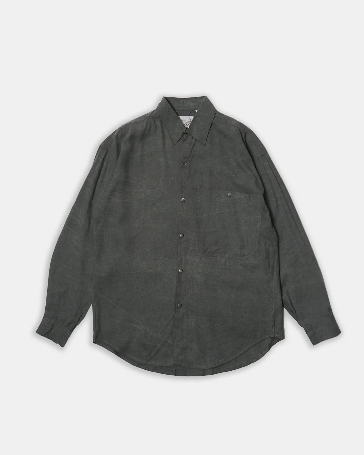 Pigment Dye Rayon Shirt / Gray - Image 6