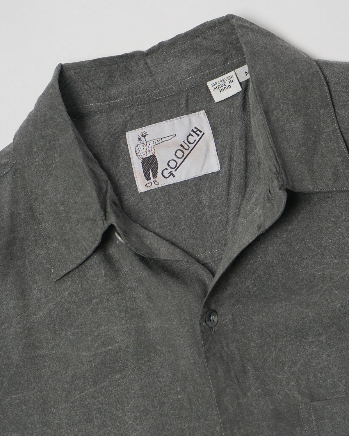 Pigment Dye Rayon Shirt / Gray - Image 8