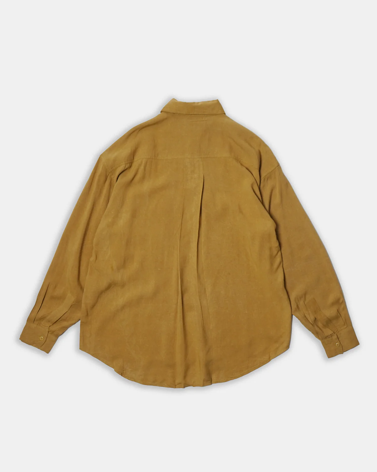 Pigment Dye Rayon Shirt / Mustard - Image 5