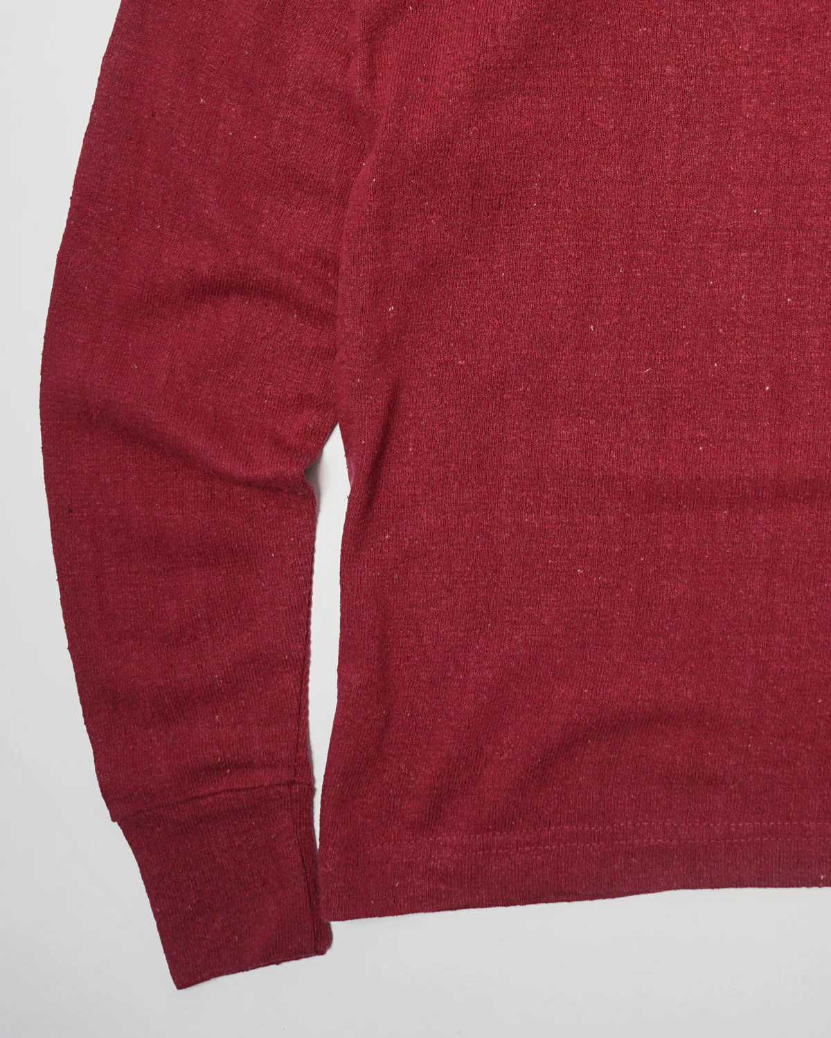 Silk Nep Polo L/S / Burgundy - Image 3