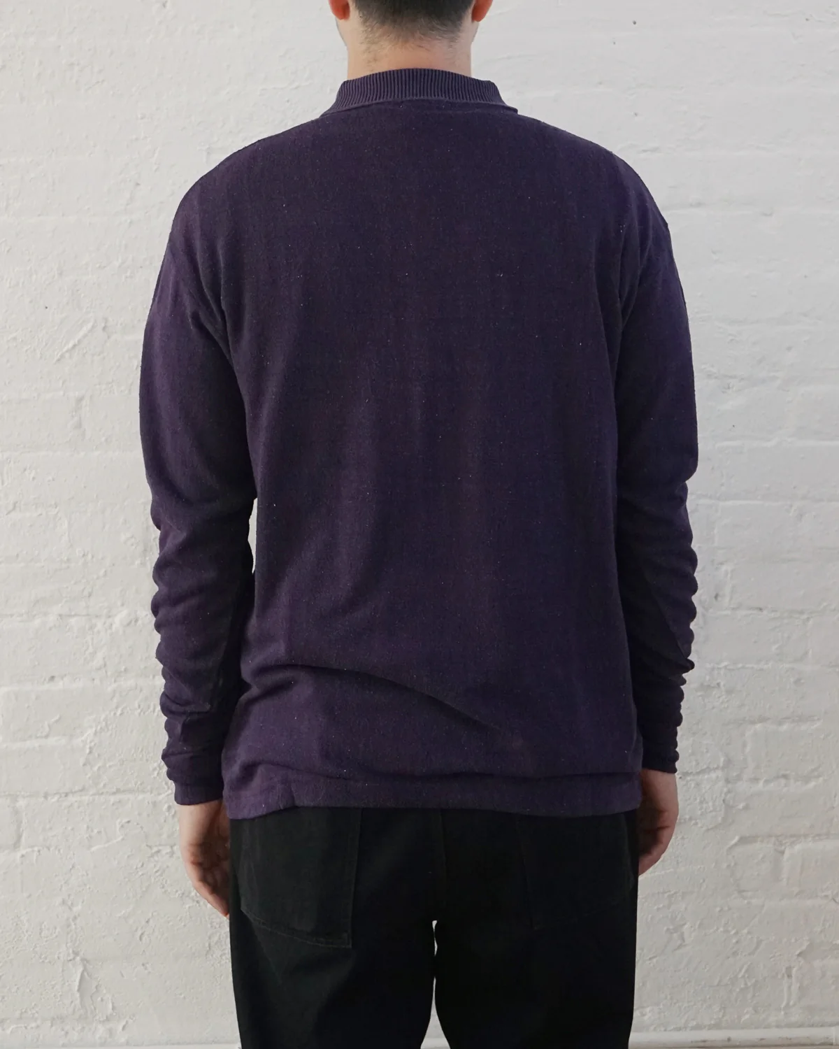 Silk Nep Polo L/S / Purple - Image 4