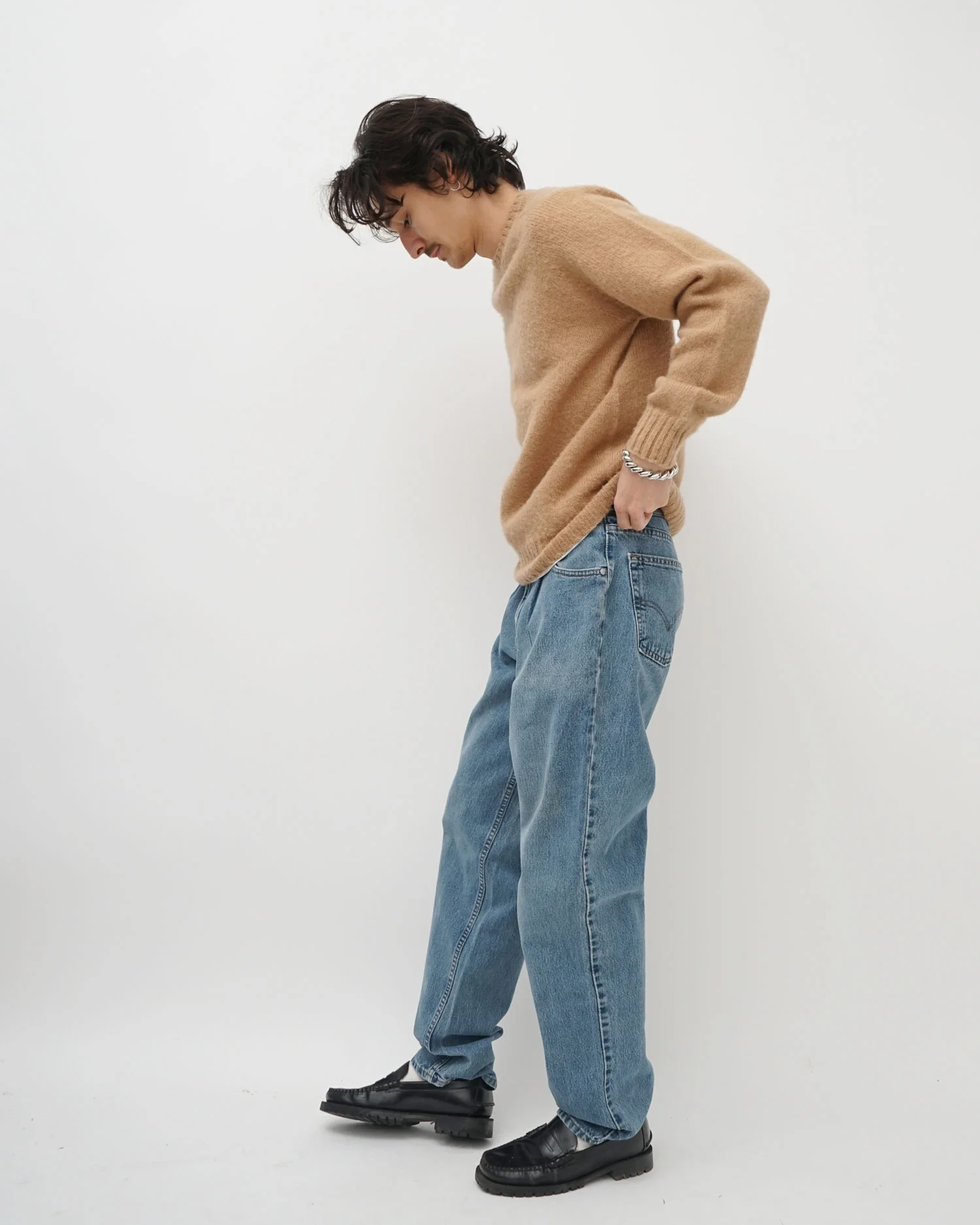 Silver Tab Loose Fit Denim Pants / size: 34 - Image 3