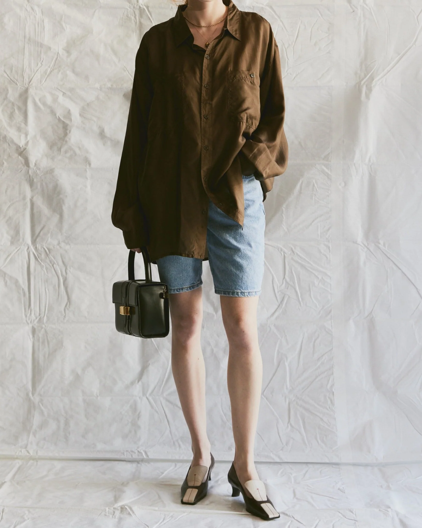 Silk Shirt Long Sleeve / Basic - Image 17