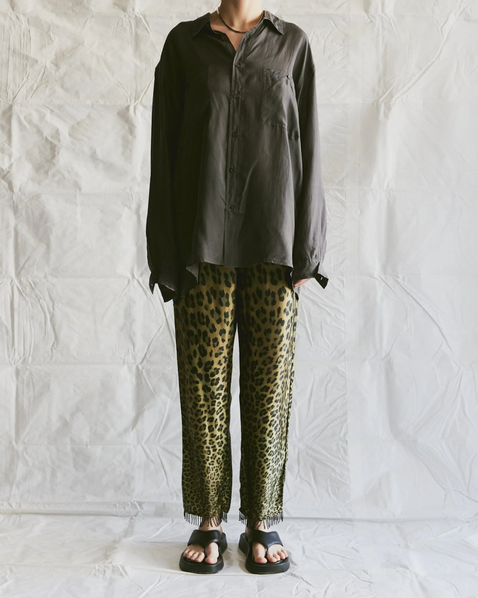 Silk Shirt Long Sleeve / Basic - Image 18