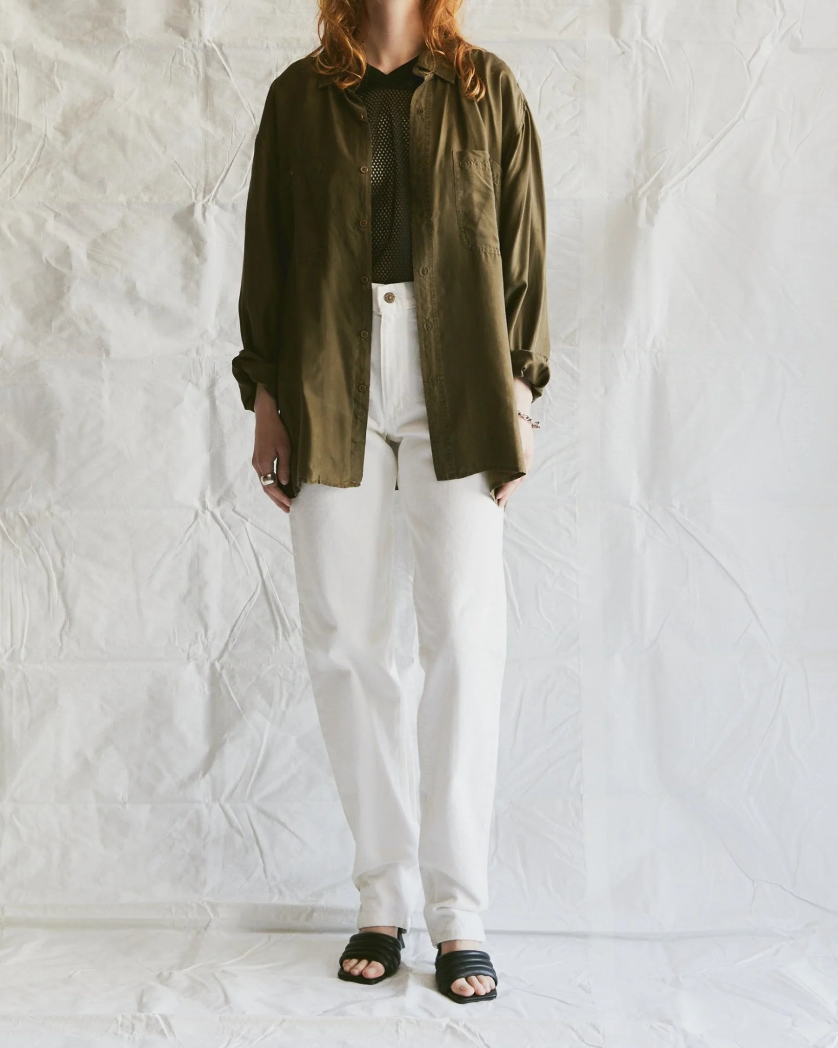 Silk Shirt Long Sleeve / Basic - Image 21