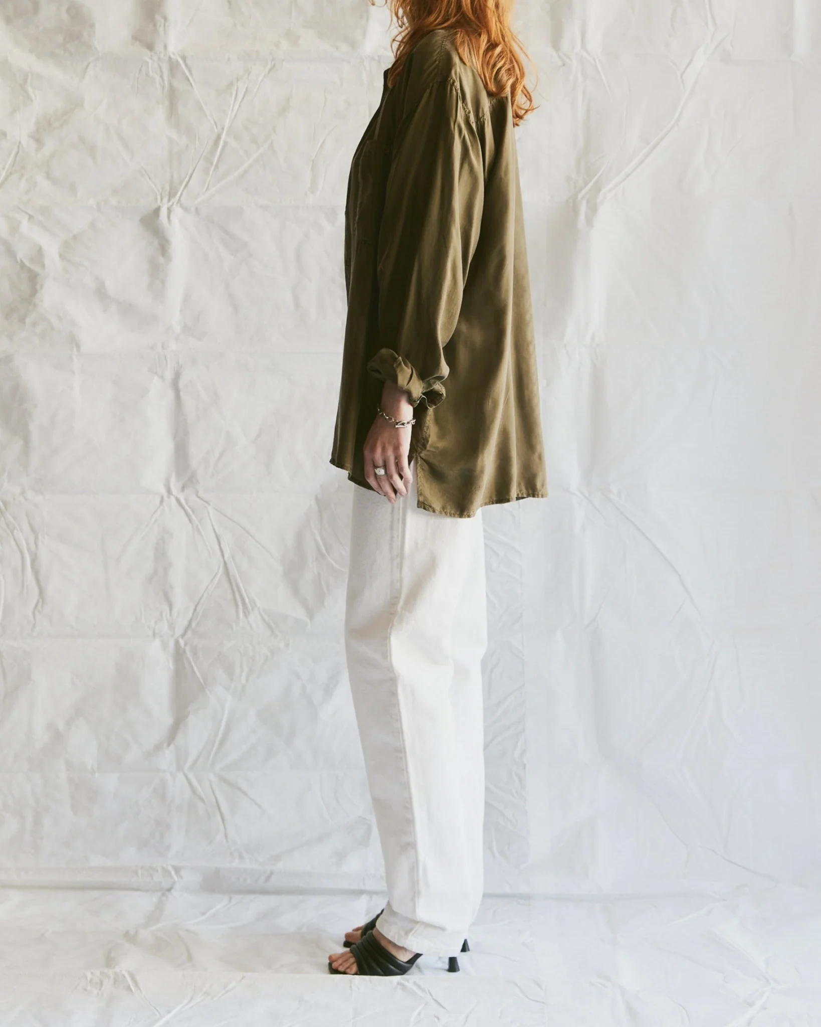 Silk Shirt Long Sleeve / Basic - Image 22