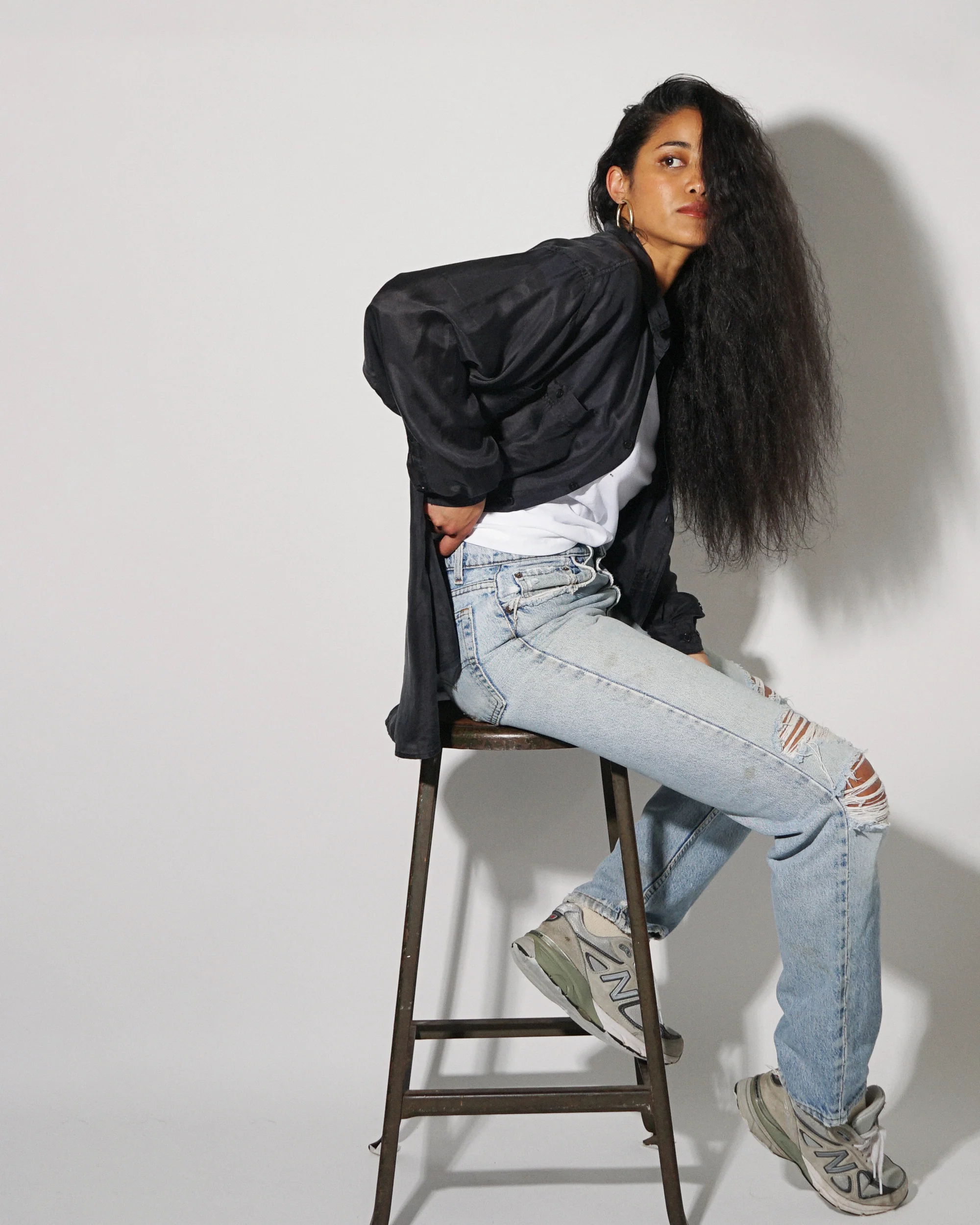 Silk Shirt Long Sleeve / Basic - Image 5