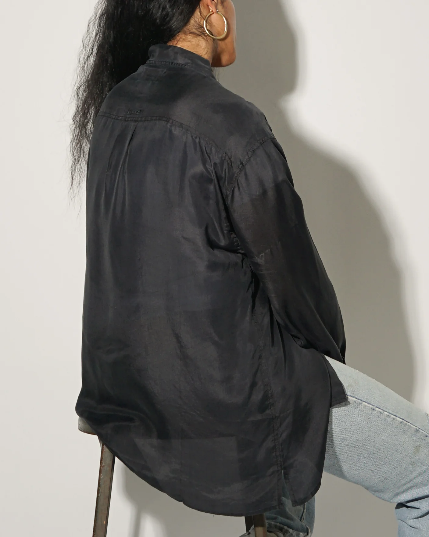 Silk Shirt Long Sleeve / Basic - Image 7