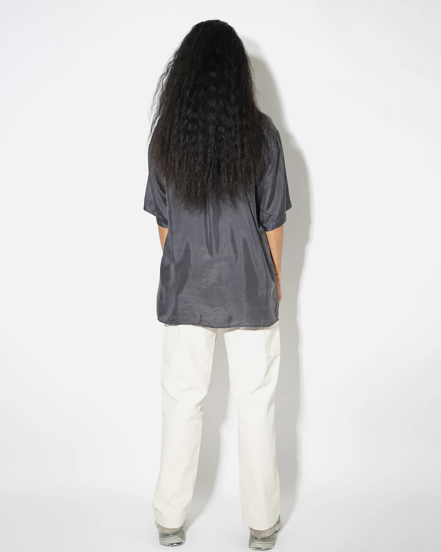 Silk Shirt Short Sleeve / Basic - Image 4