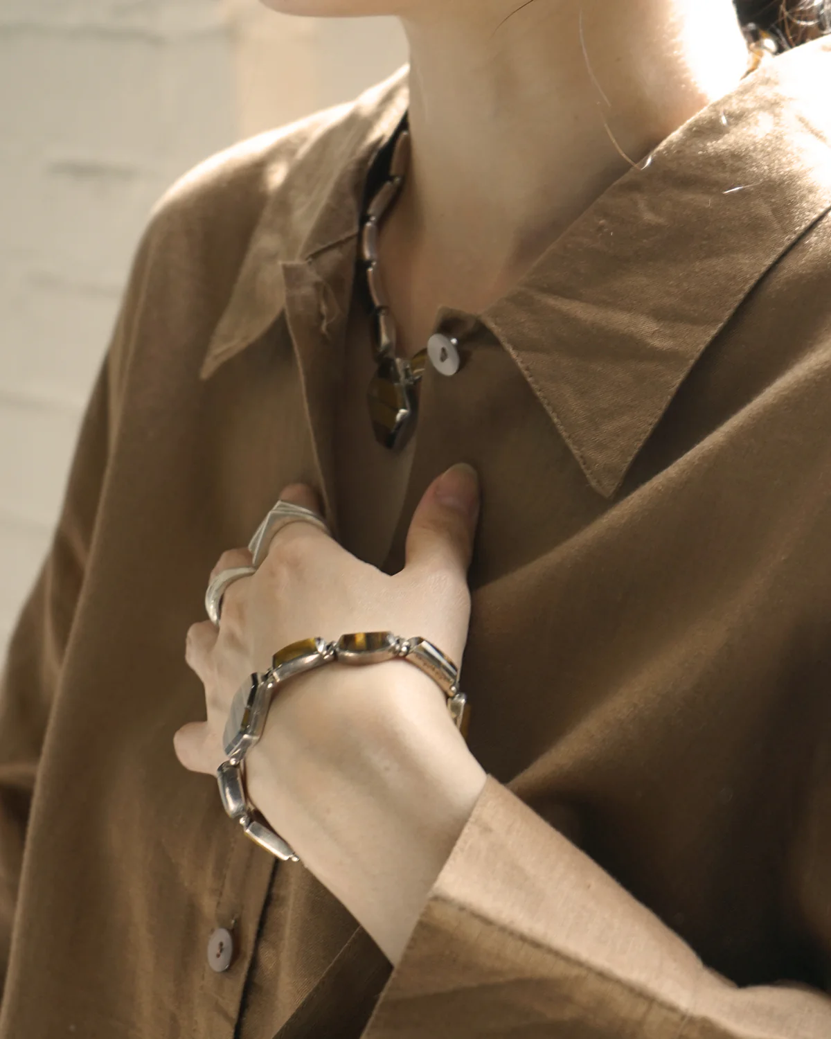 Silver x Tiger Eye Bracelet - Image 6