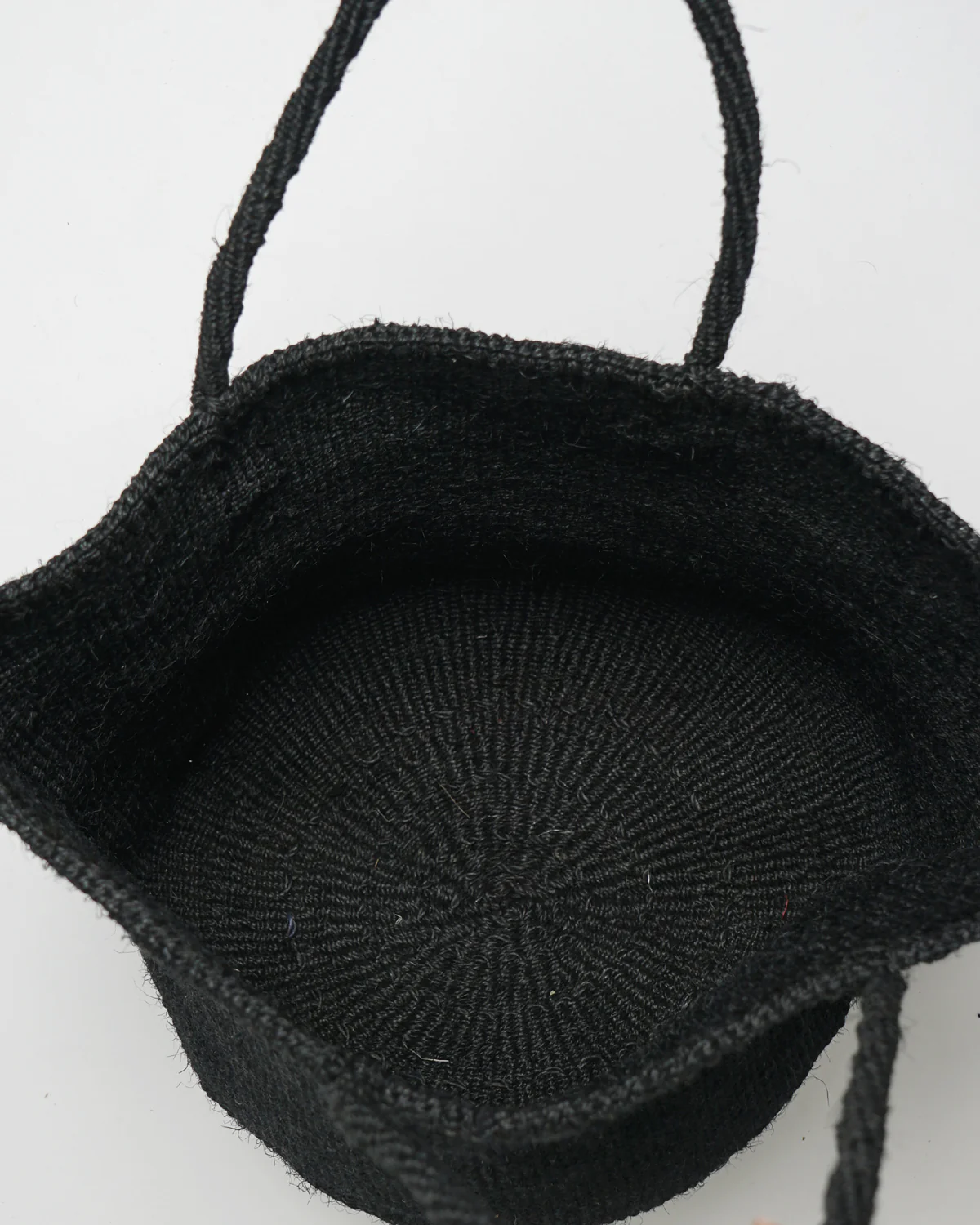 Sisal Hemp Woven Bag / Black - Image 4