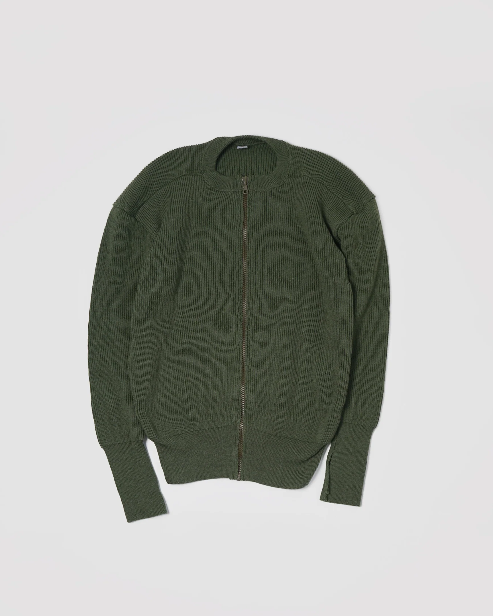 Wool Rib Zip-up Cardigan - Image 6